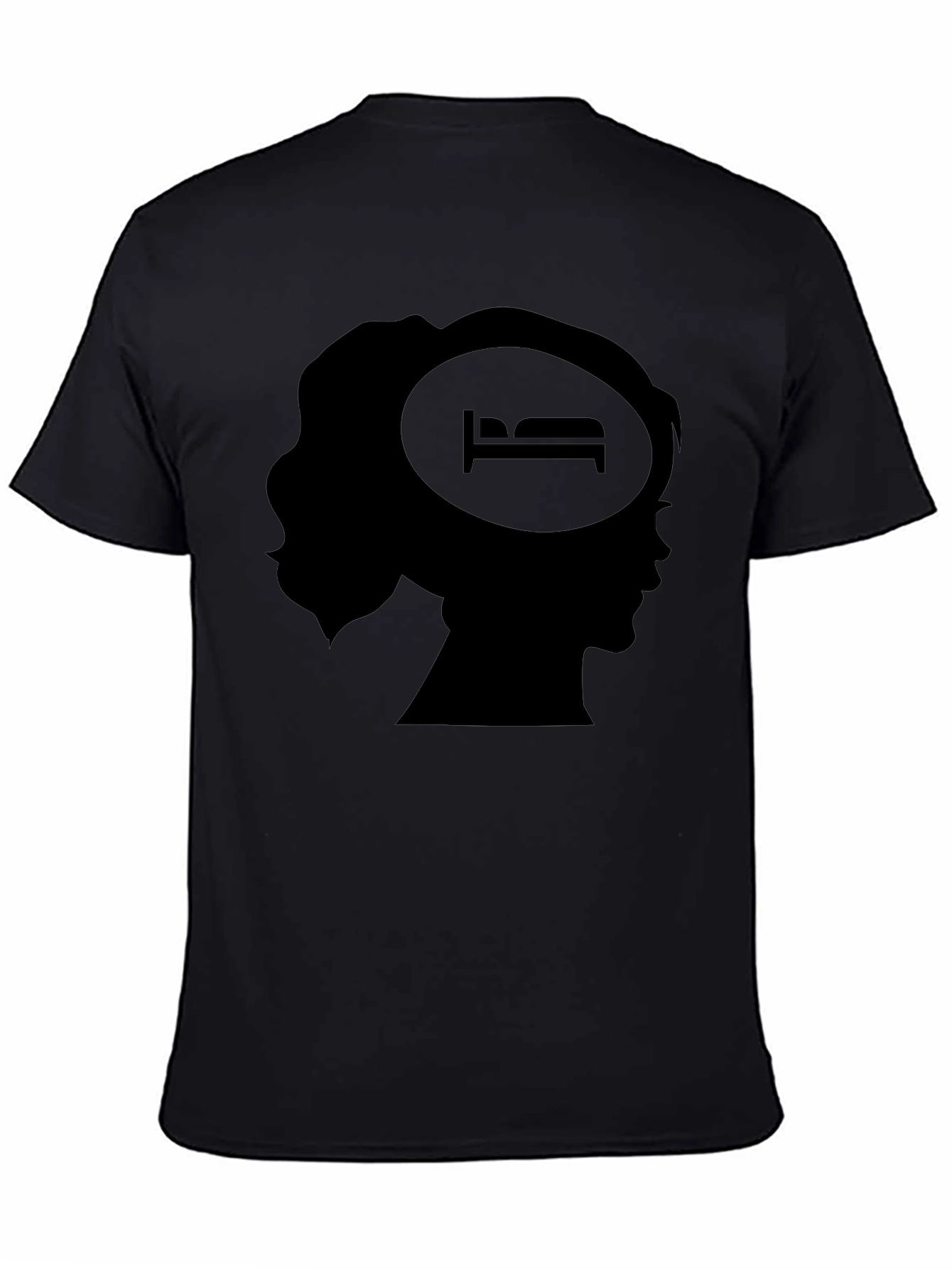 Dreamy Head Silhouette Black T-Shirt