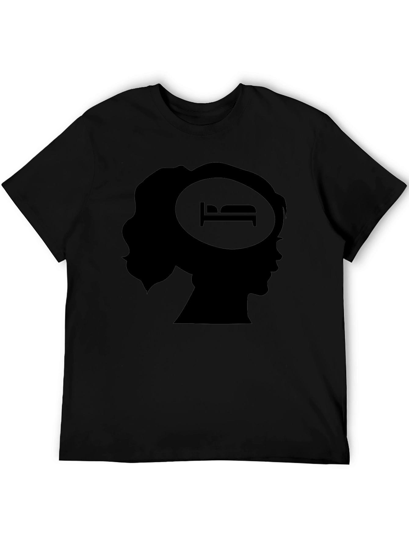 Dreamy Head Silhouette Black T-Shirt