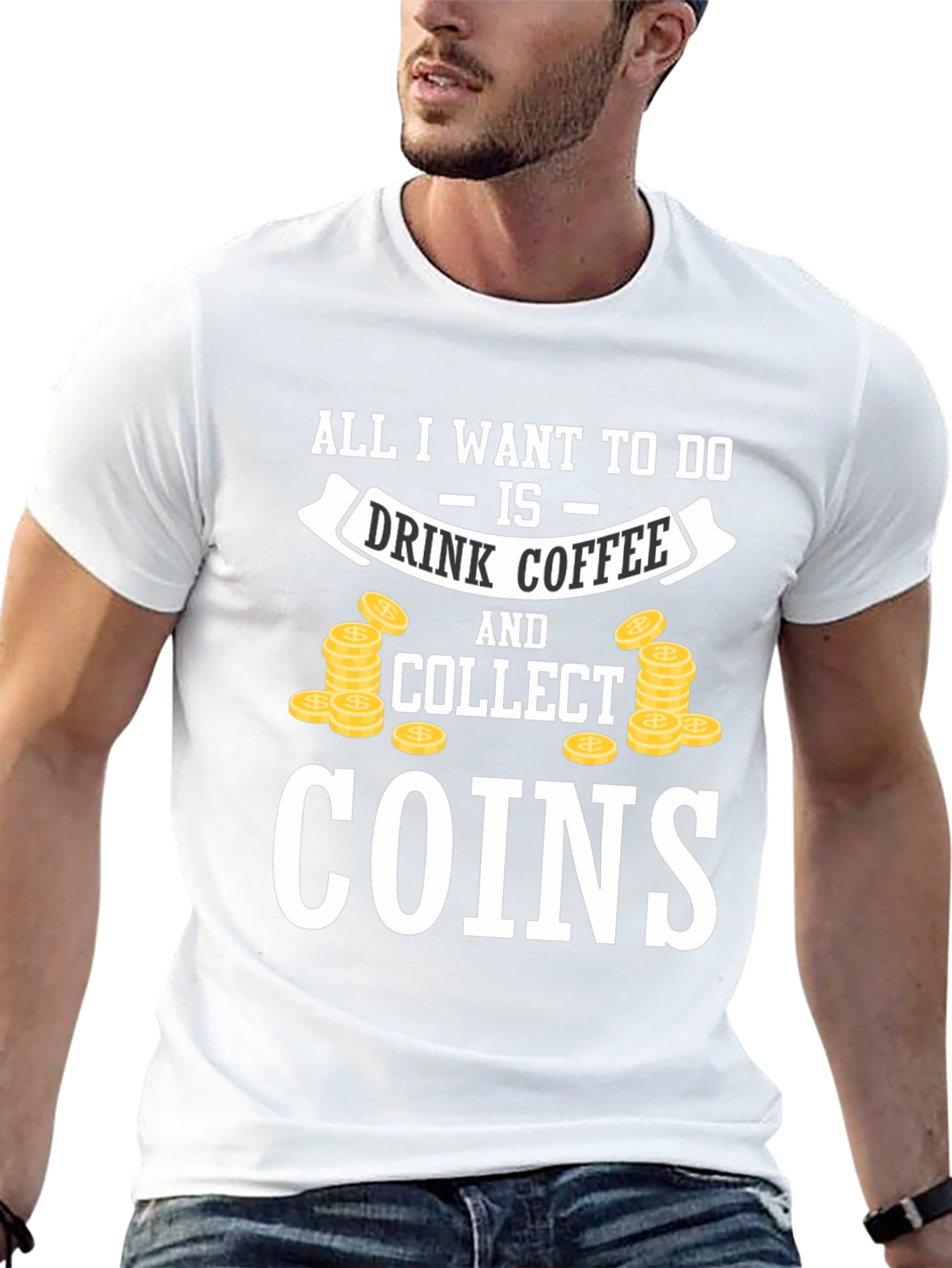 Coffee & Coins Collector Black T-Shirt