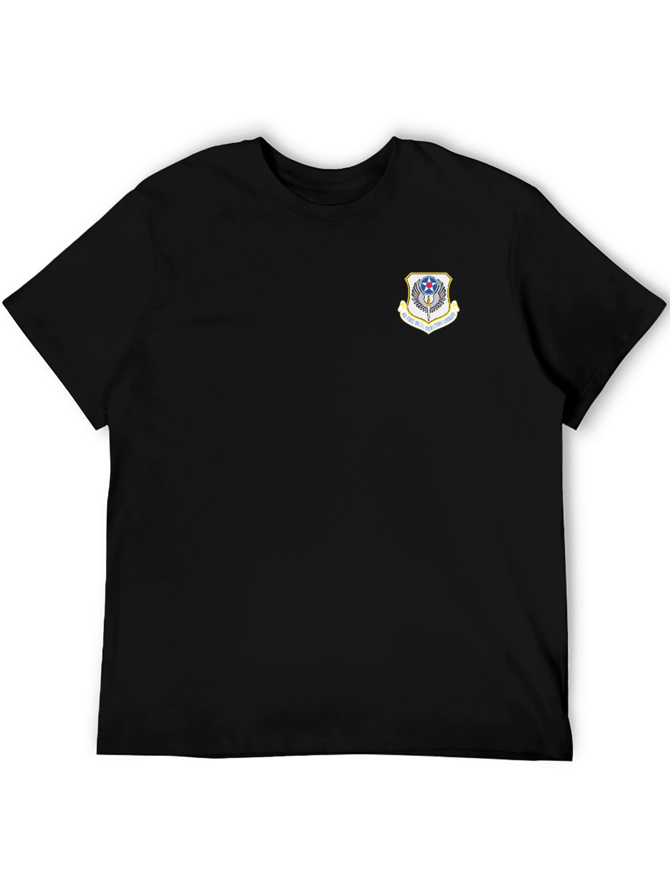 Black T-Shirt with Air Force Emblem