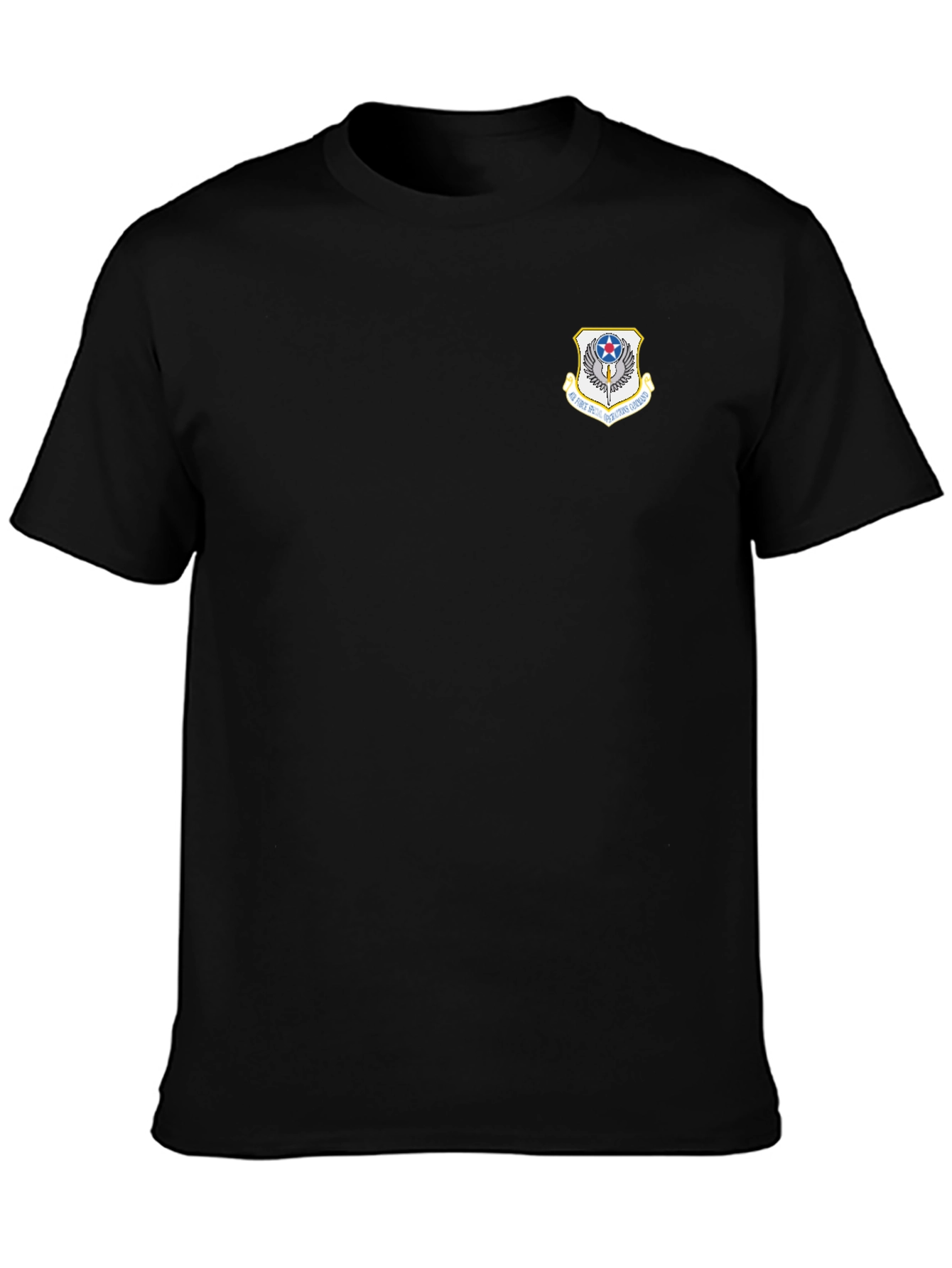 Black T-Shirt with Air Force Emblem