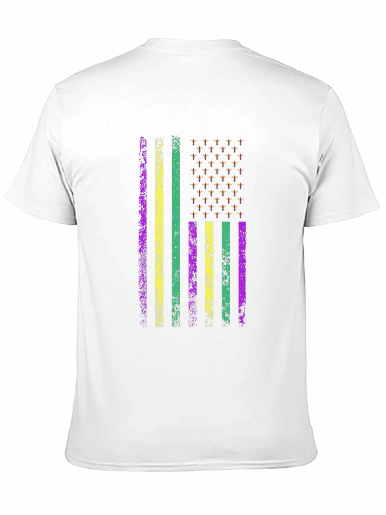 Mardi Gras Flag T-Shirt - Purple Green Gold