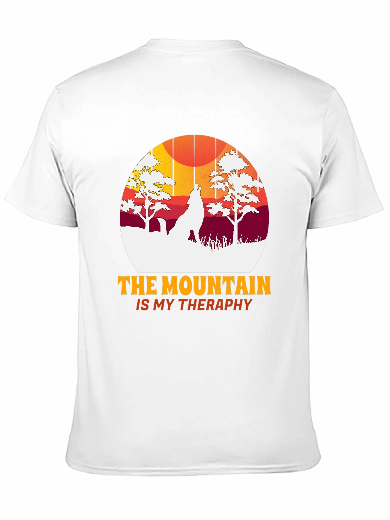Mountain Therapy Graphic Tee - Nature Wolf T-Shirt