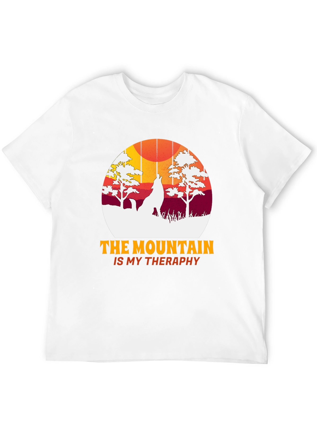 Mountain Therapy Graphic Tee - Nature Wolf T-Shirt