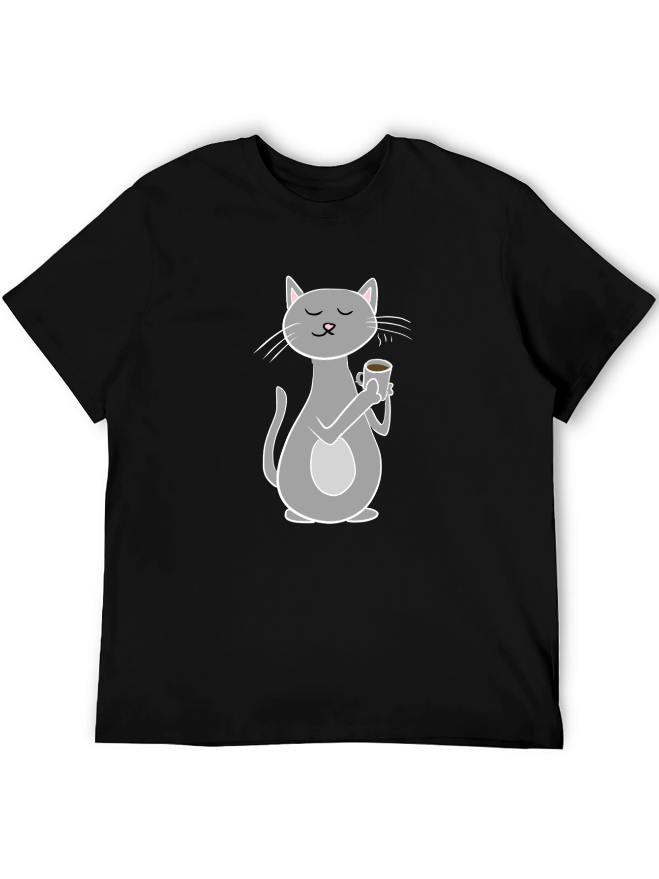 Cat Lover T-Shirt - Coffee Cat Graphic Tee