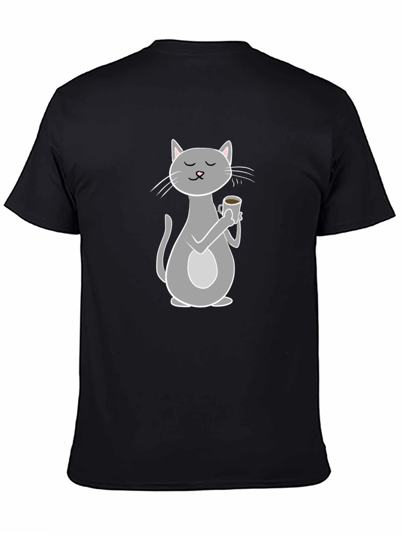 Cat Lover T-Shirt - Coffee Cat Graphic Tee