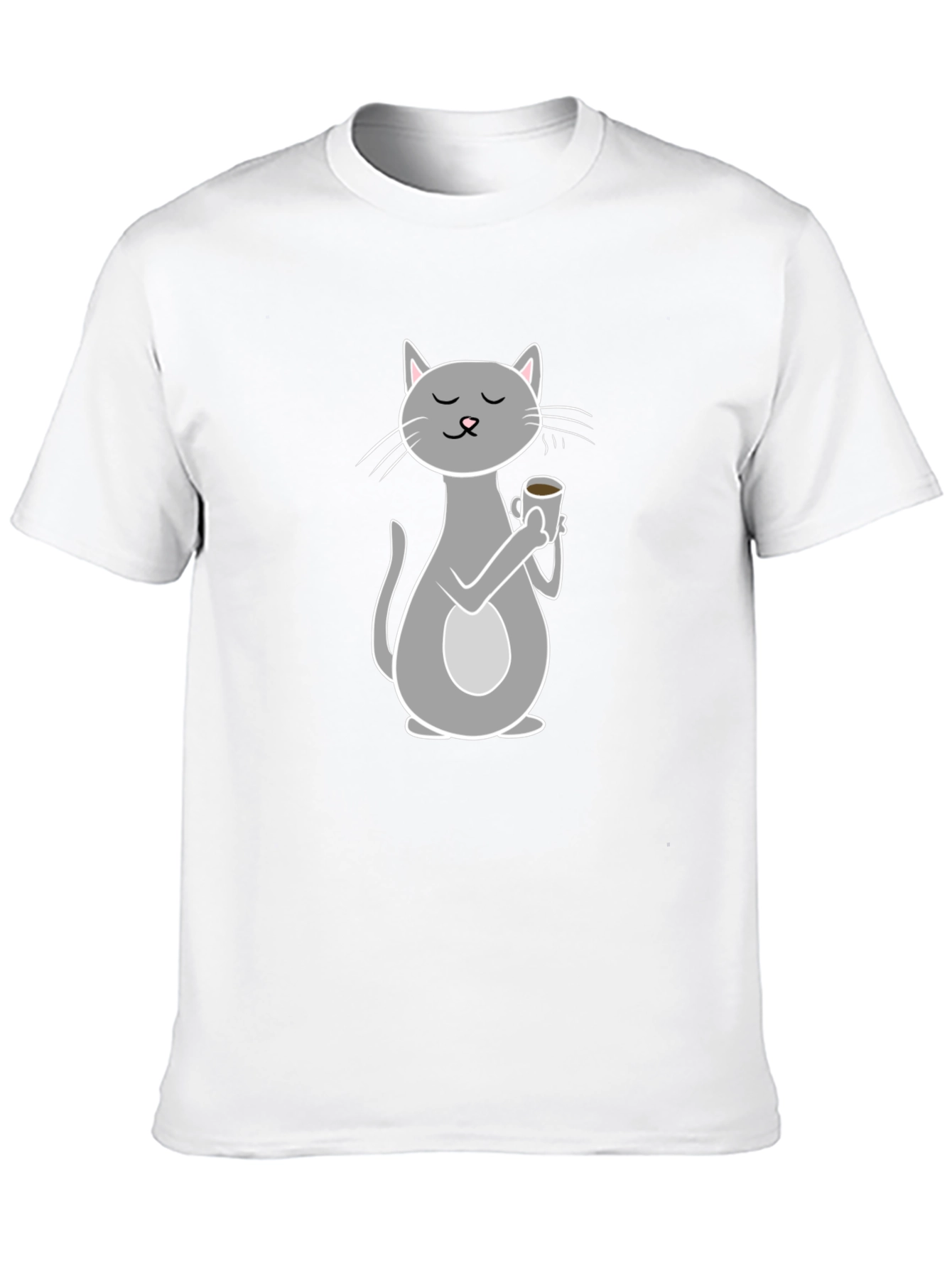 Cat Lover T-Shirt - Coffee Cat Graphic Tee