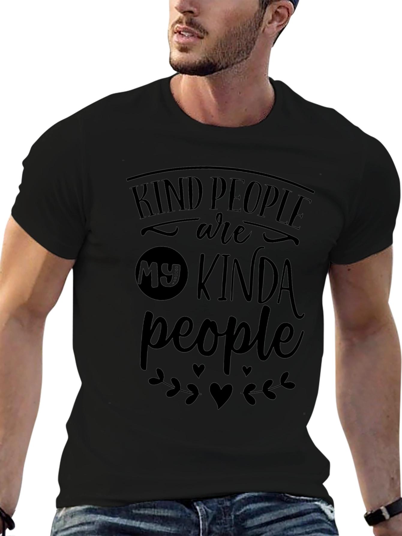 Kind People T-Shirt - Black Graphic Tee