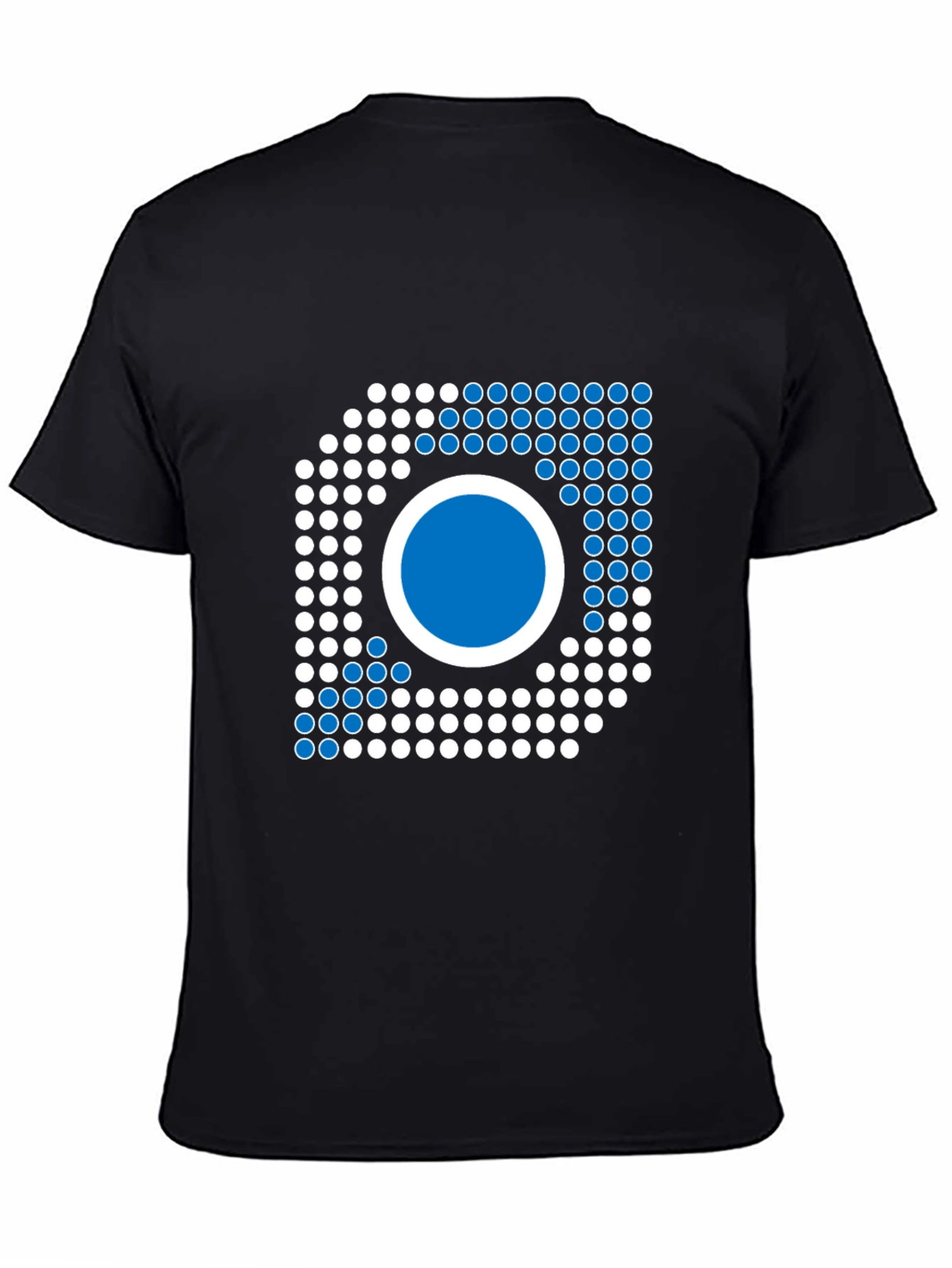Abstract Circle Graphic Black T-Shirt