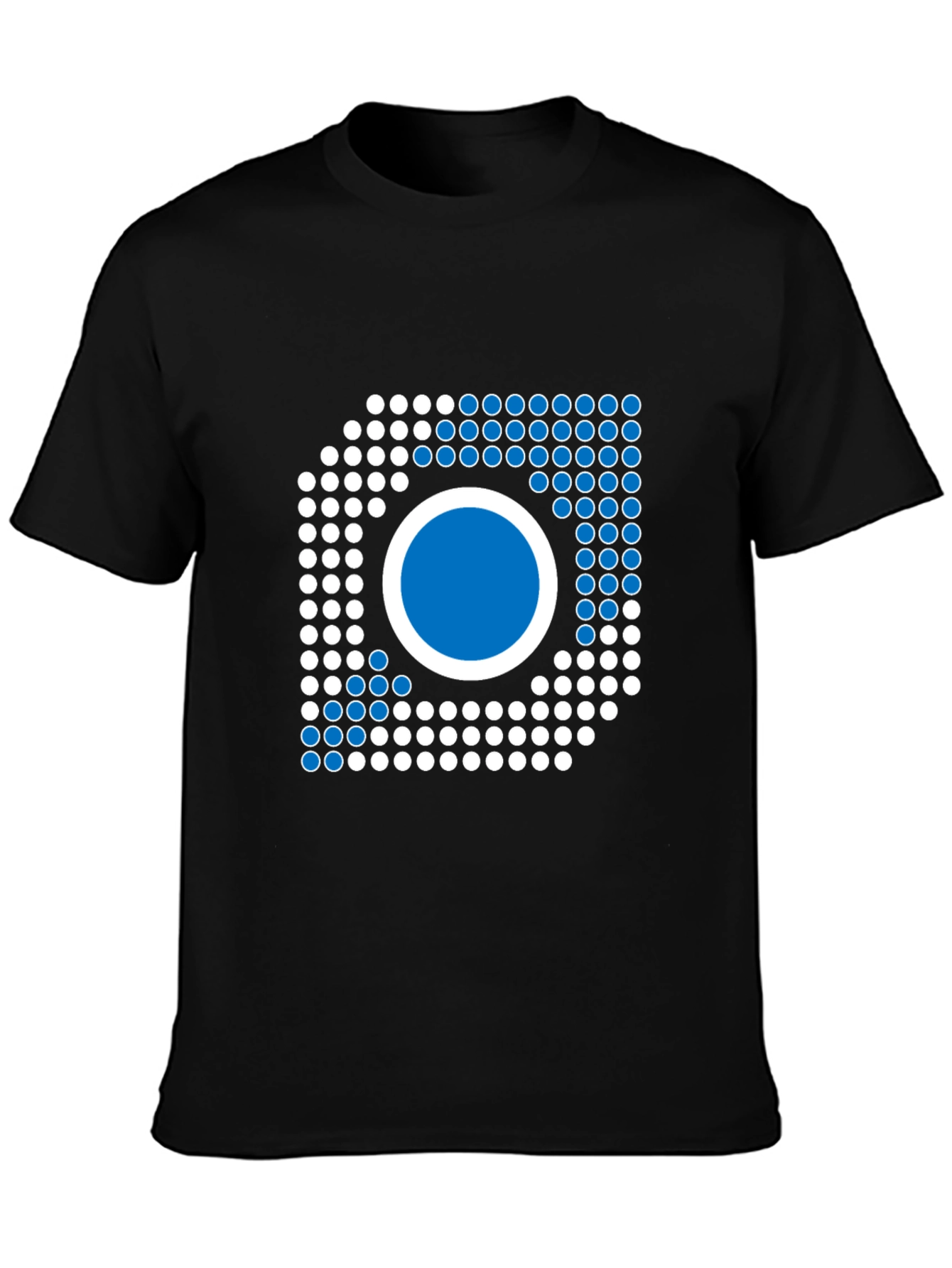 Abstract Circle Graphic Black T-Shirt