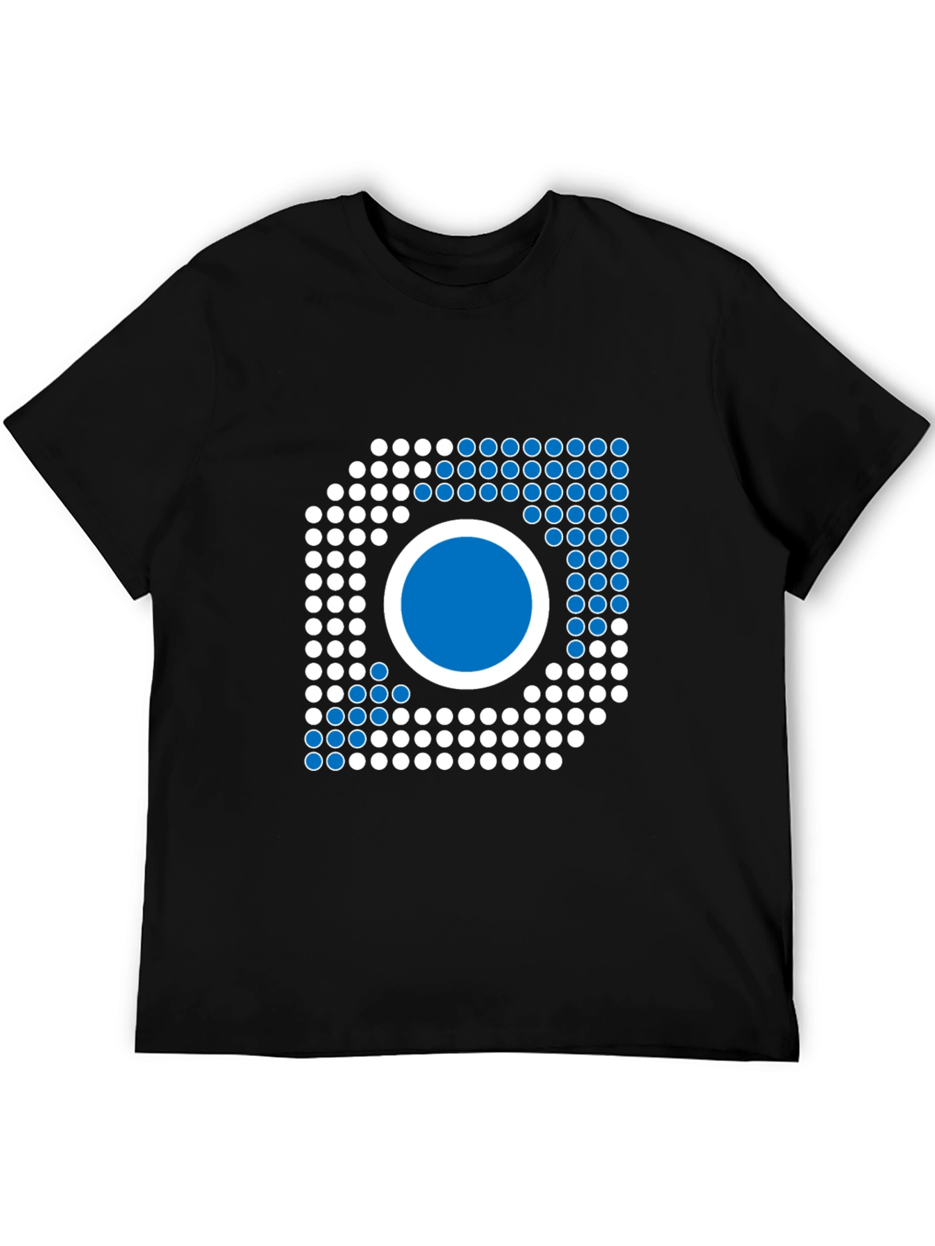 Abstract Circle Graphic Black T-Shirt