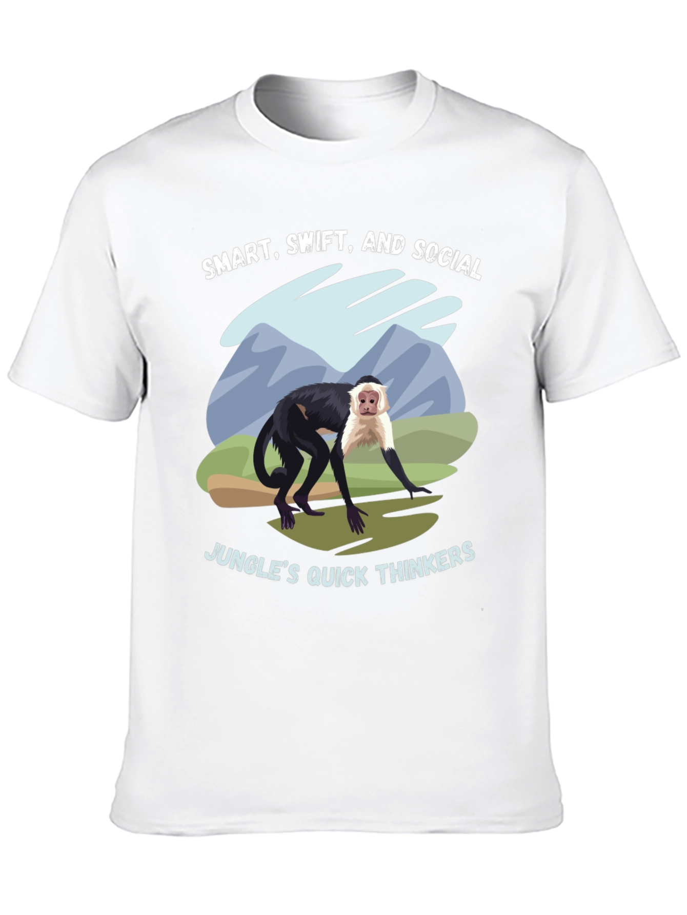 Smart Swift and Social Monkey Graphic T-Shirt