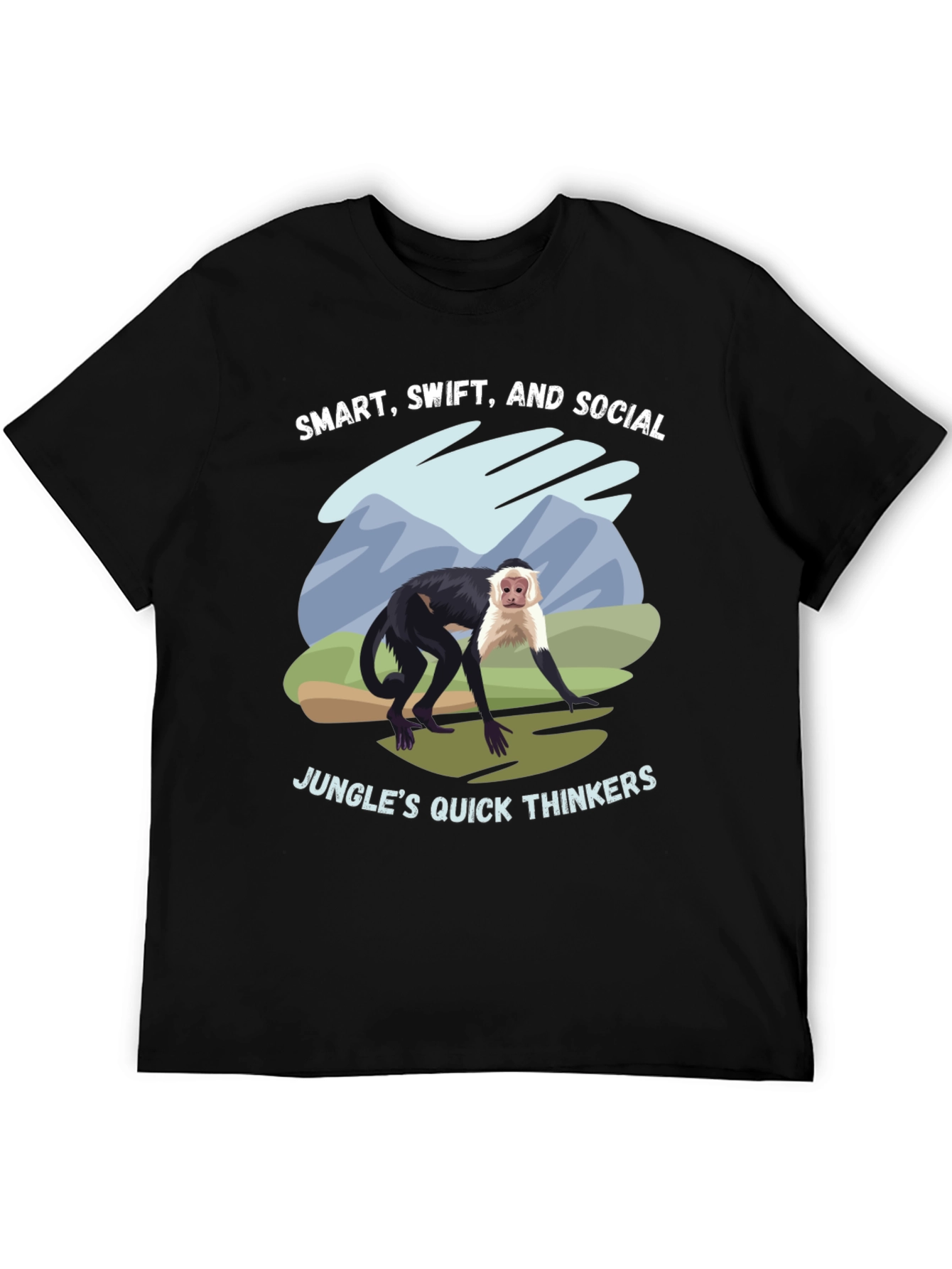 Smart Swift and Social Monkey Graphic T-Shirt