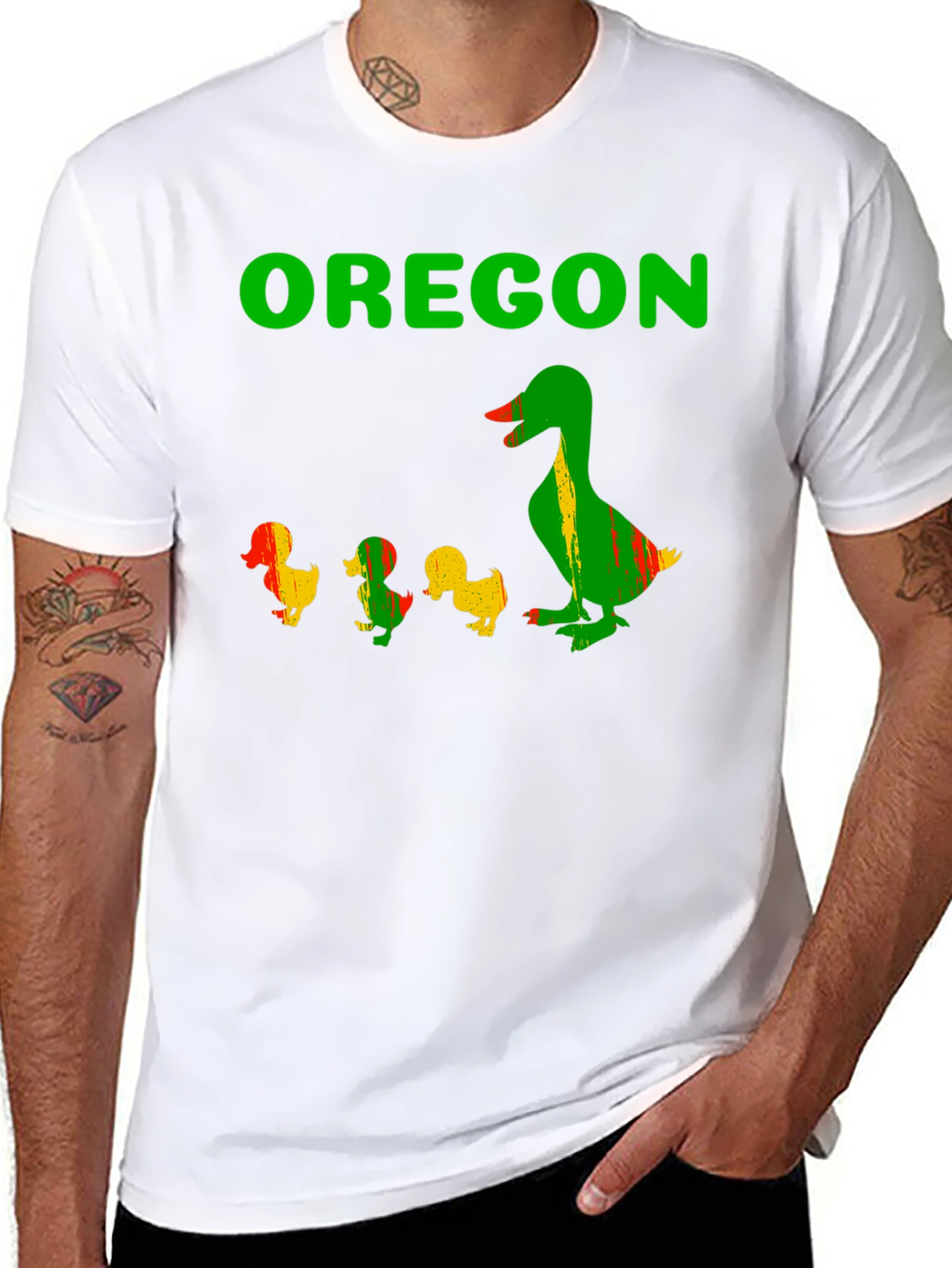 Oregon Ducks T-Shirt - Mama Duck and Ducklings
