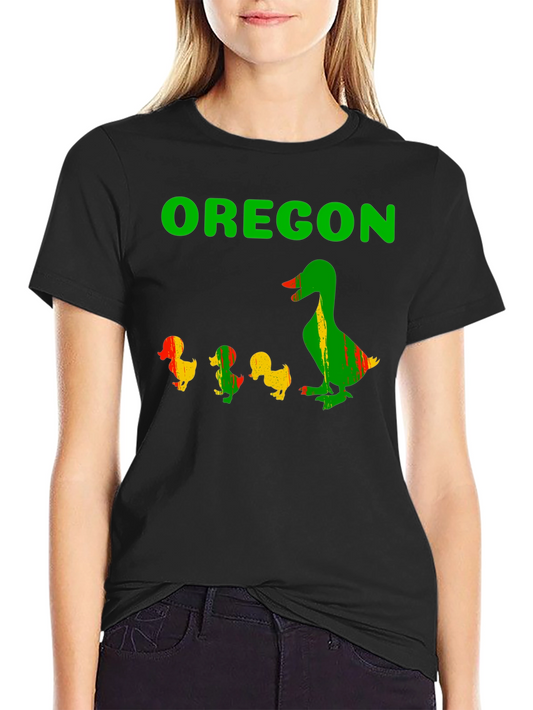 Oregon Ducks T-Shirt - Mama Duck and Ducklings