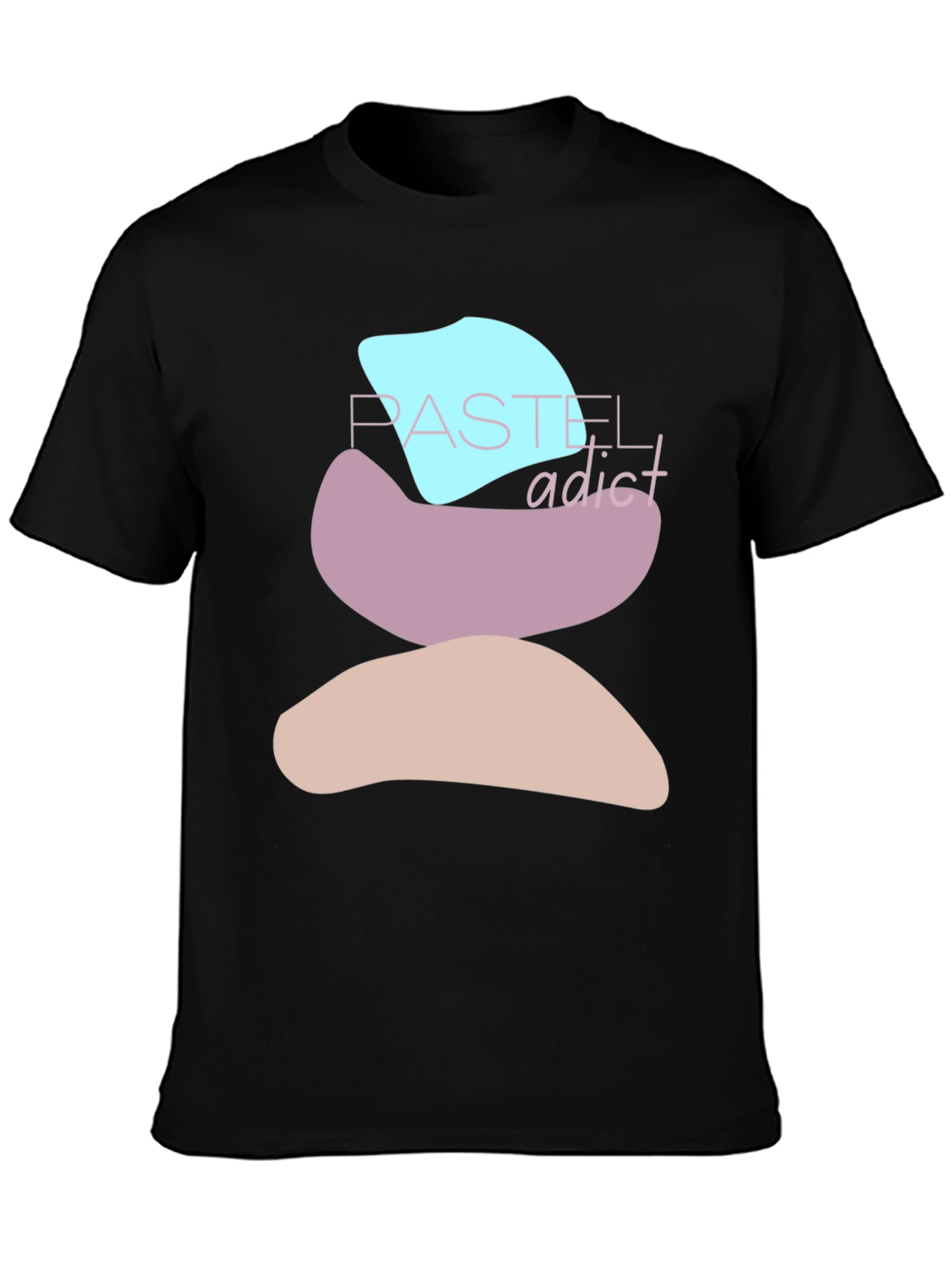 Pastel Addict T-Shirt - Abstract Stacked Design