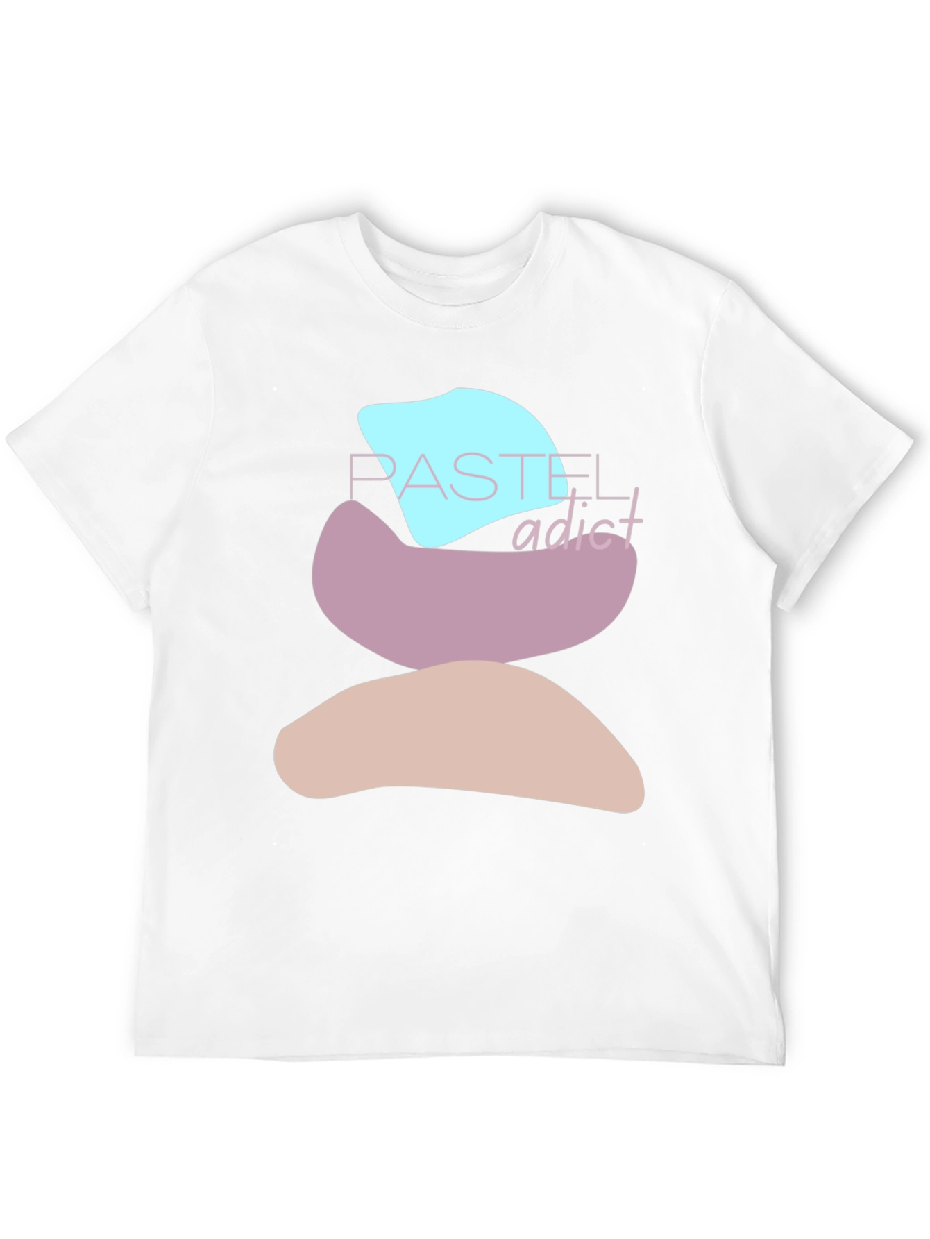 Pastel Addict T-Shirt - Abstract Stacked Design