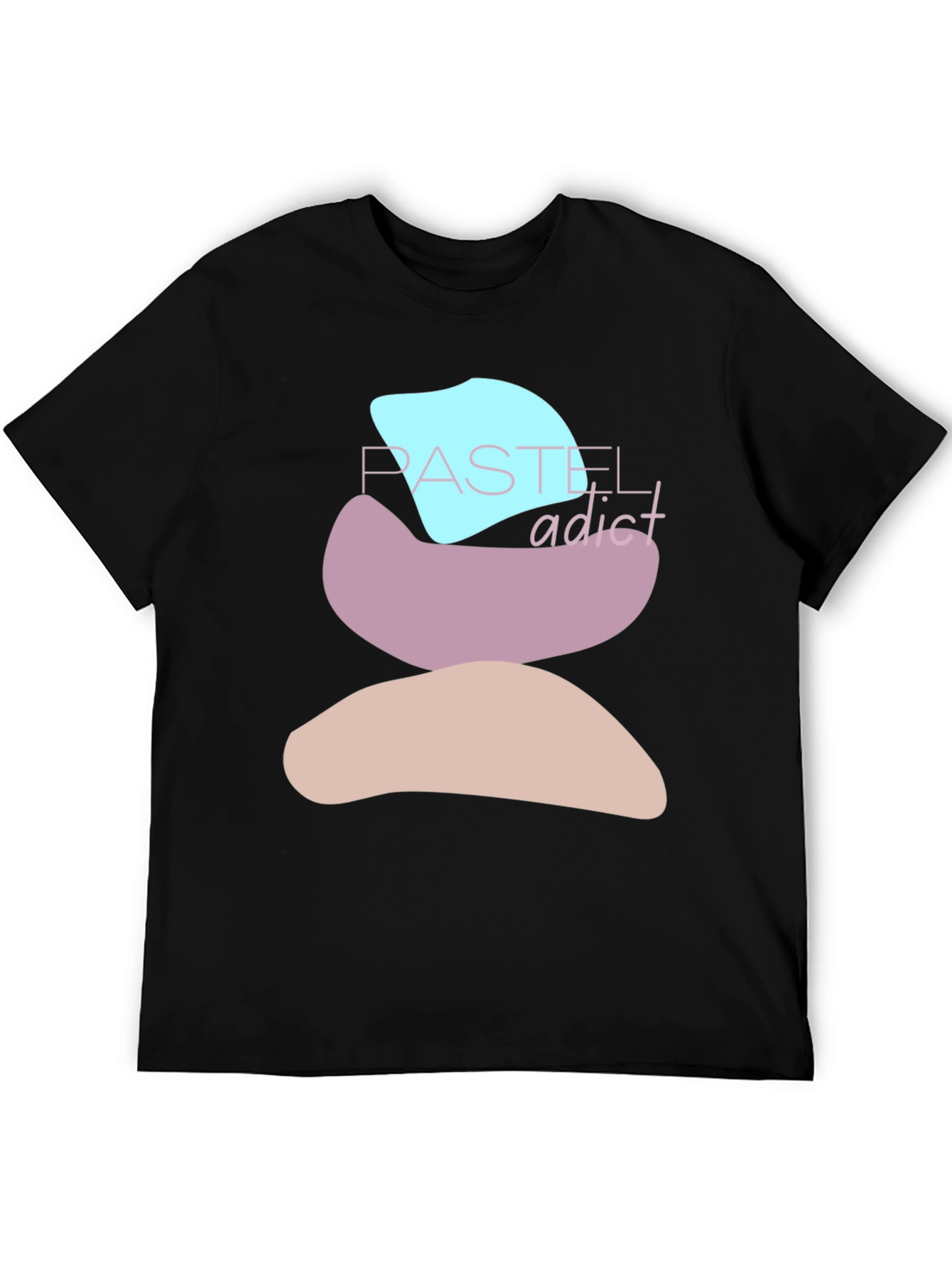 Pastel Addict T-Shirt - Abstract Stacked Design