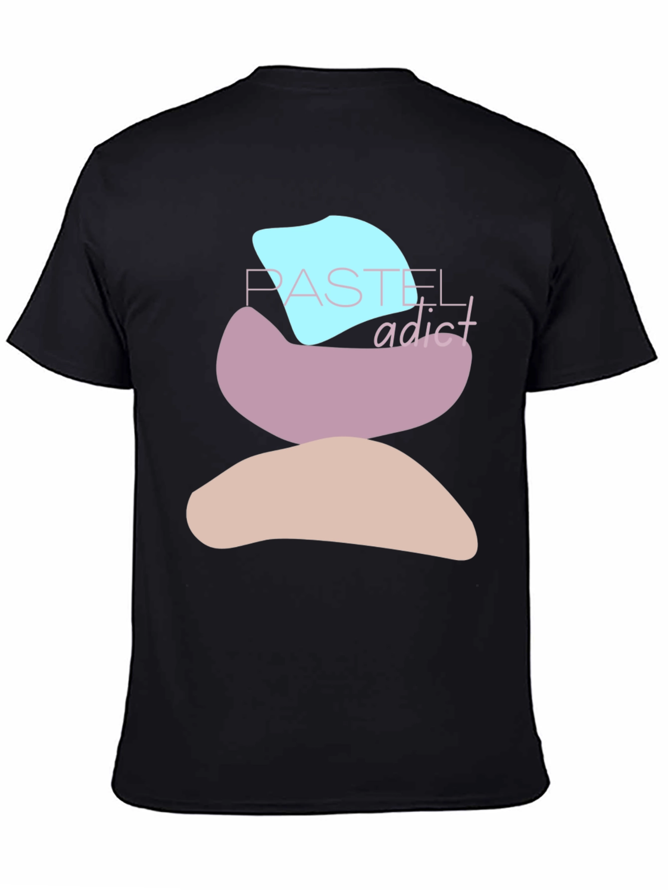 Pastel Addict T-Shirt - Abstract Stacked Design