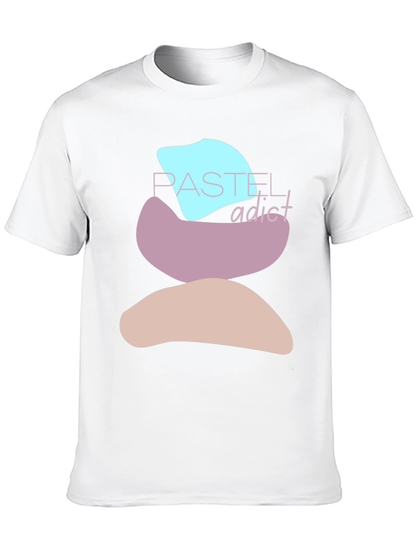 Pastel Addict T-Shirt - Abstract Stacked Design