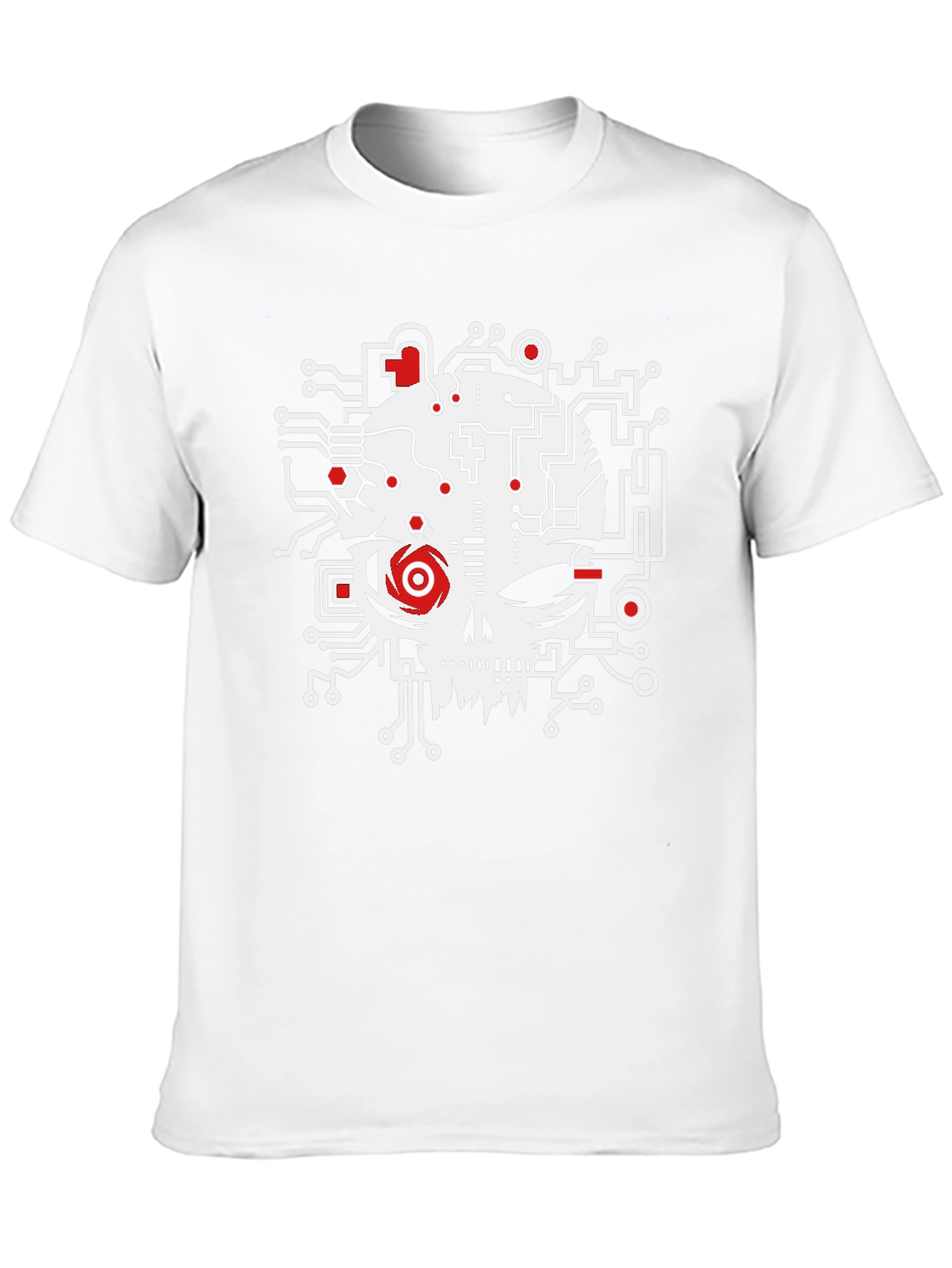Circuit Skull Graphic Tee - Modern Geek Style
