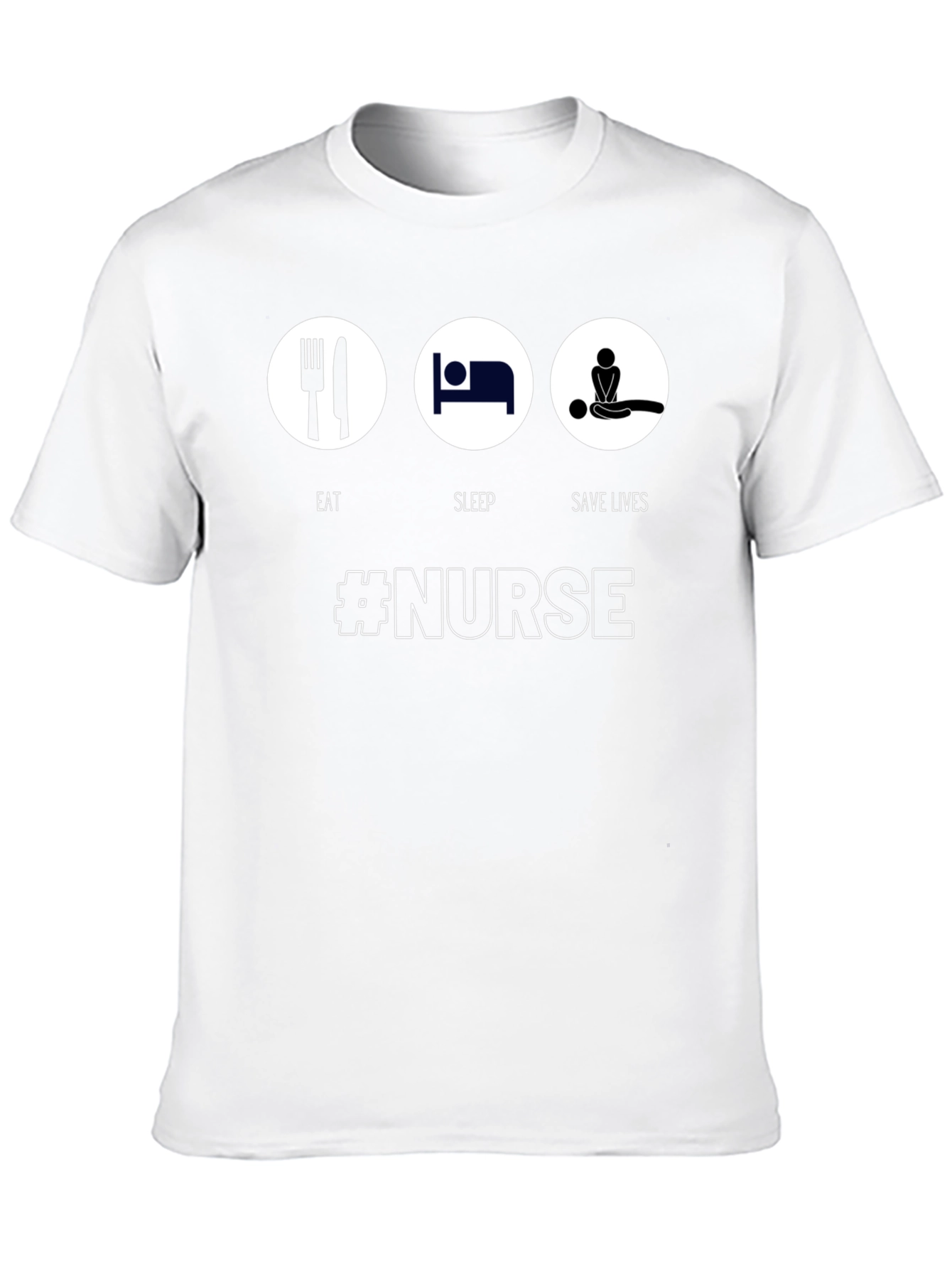 Eat Sleep Save Lives Nurse Graphic Tee