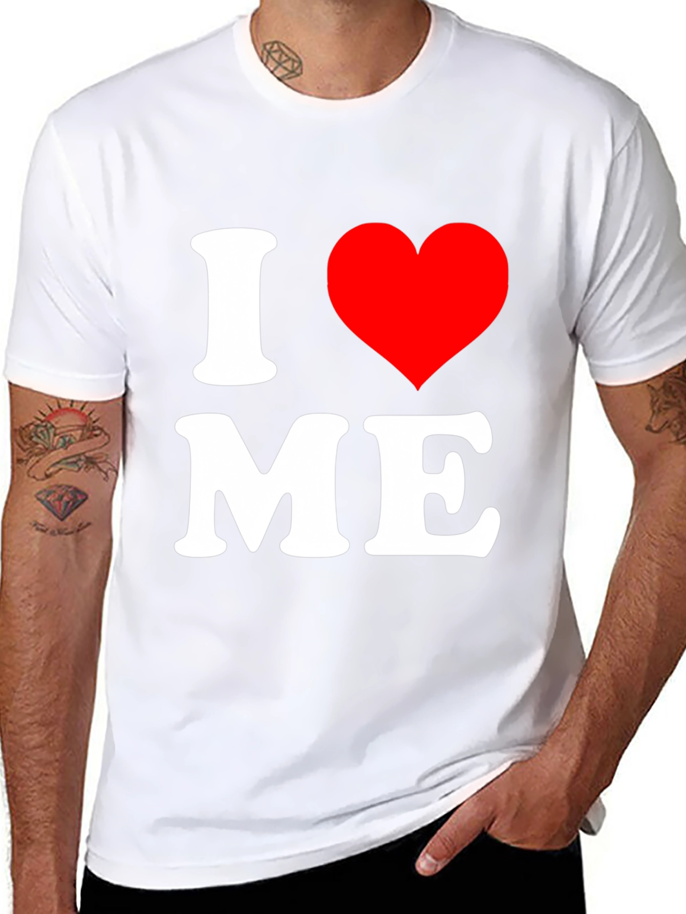I Heart Me Black Graphic Tee