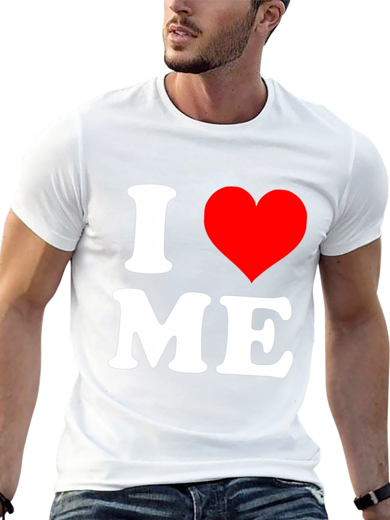 I Heart Me Black Graphic Tee
