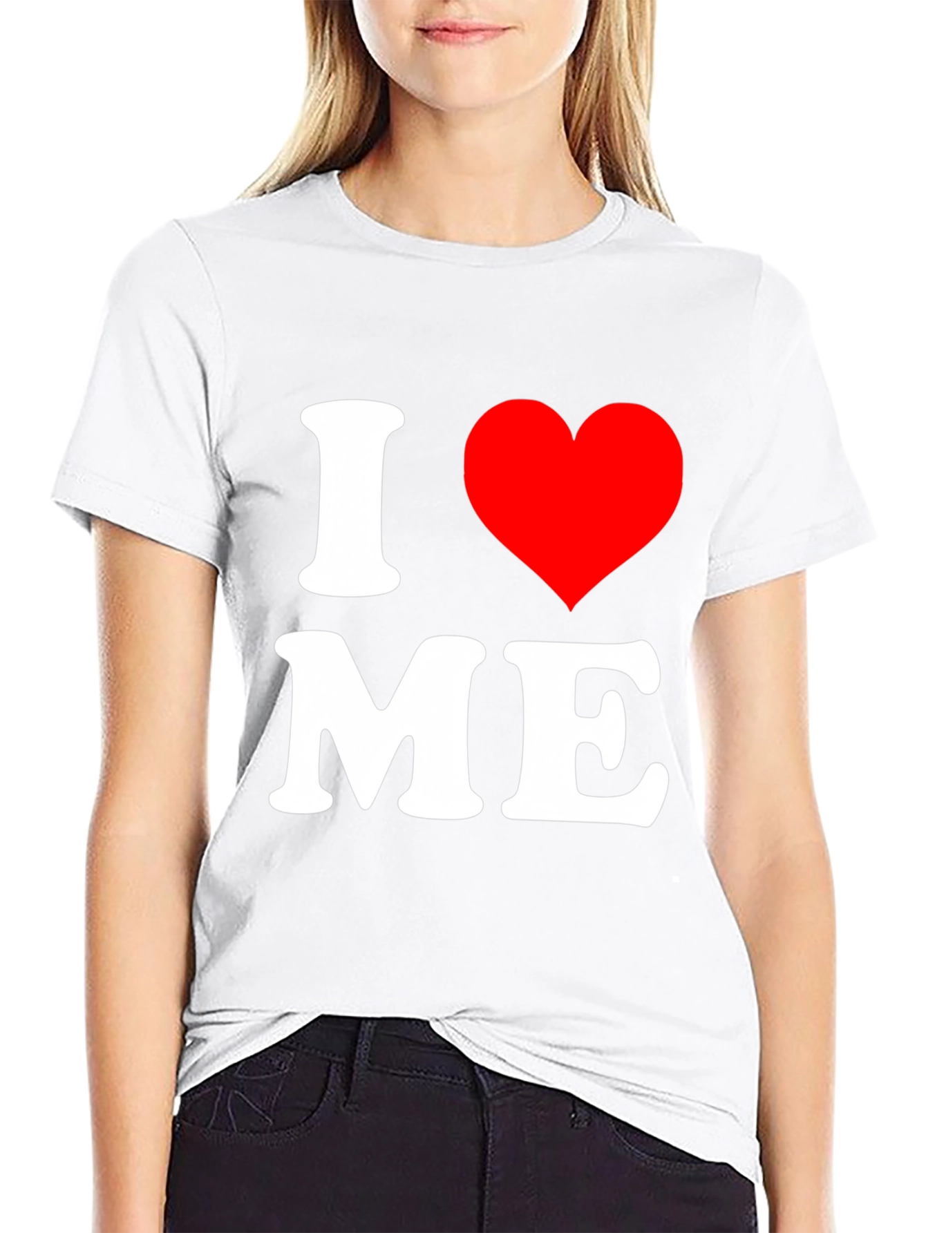 I Heart Me Black Graphic Tee
