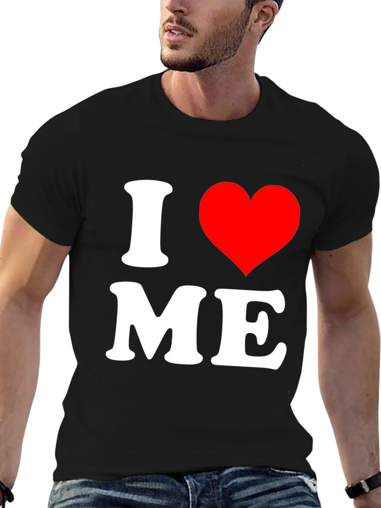 I Heart Me Black Graphic Tee