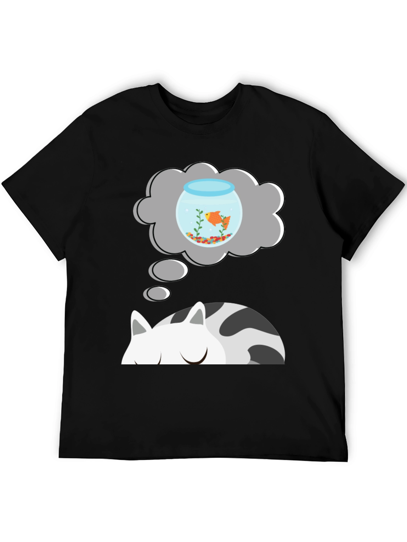 Cat Dreaming of Goldfish T-Shirt