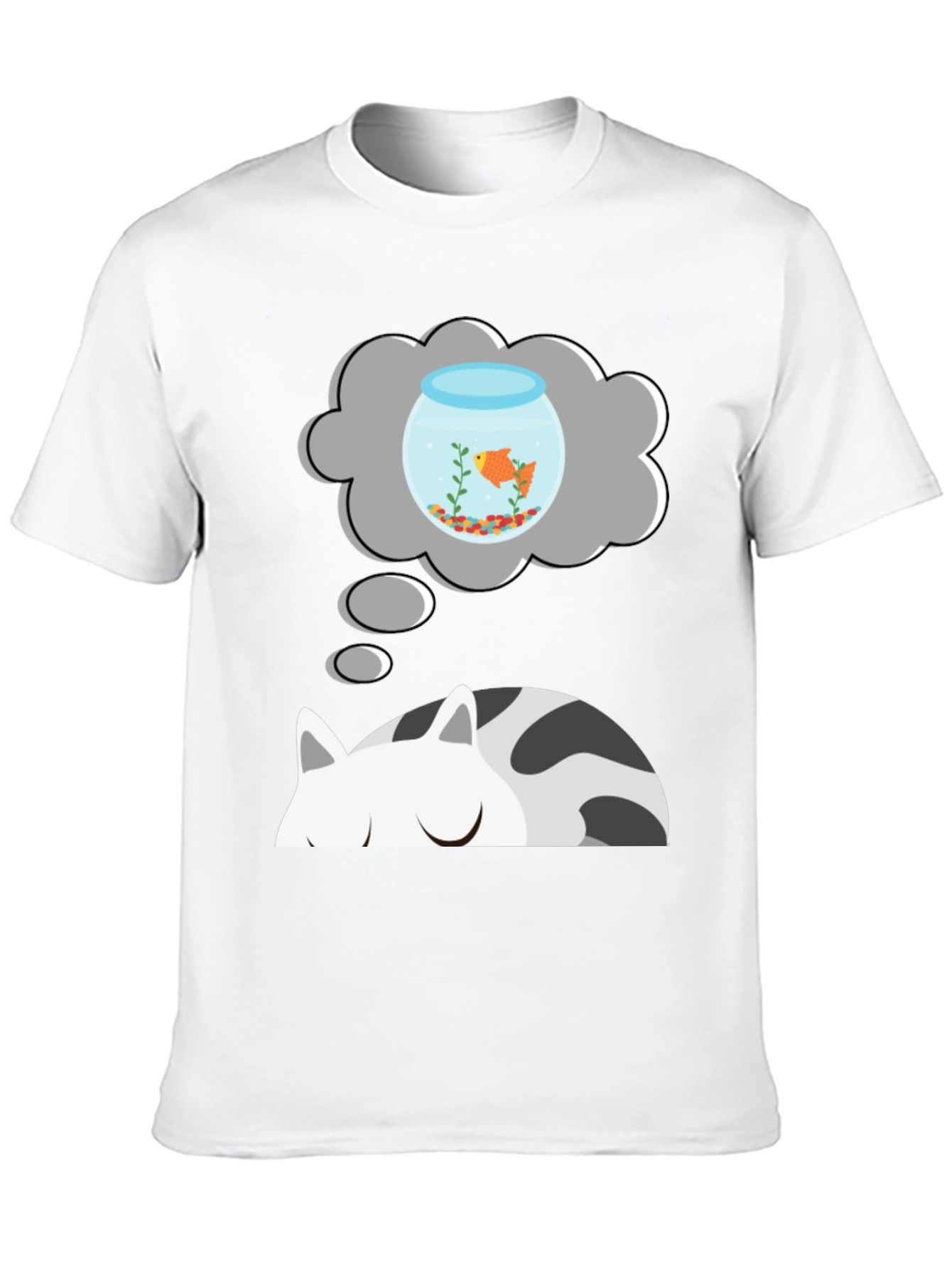 Cat Dreaming of Goldfish T-Shirt