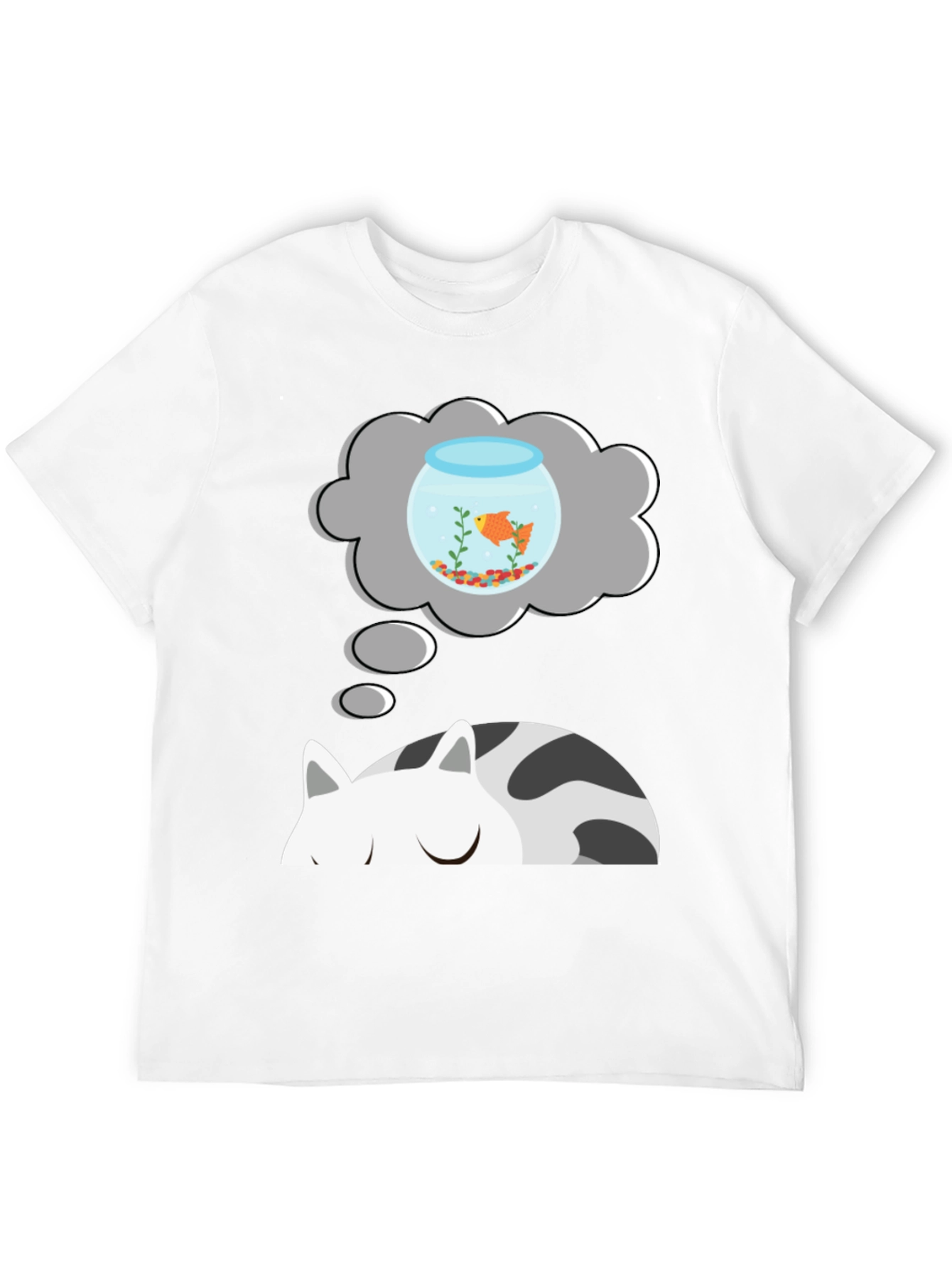 Cat Dreaming of Goldfish T-Shirt