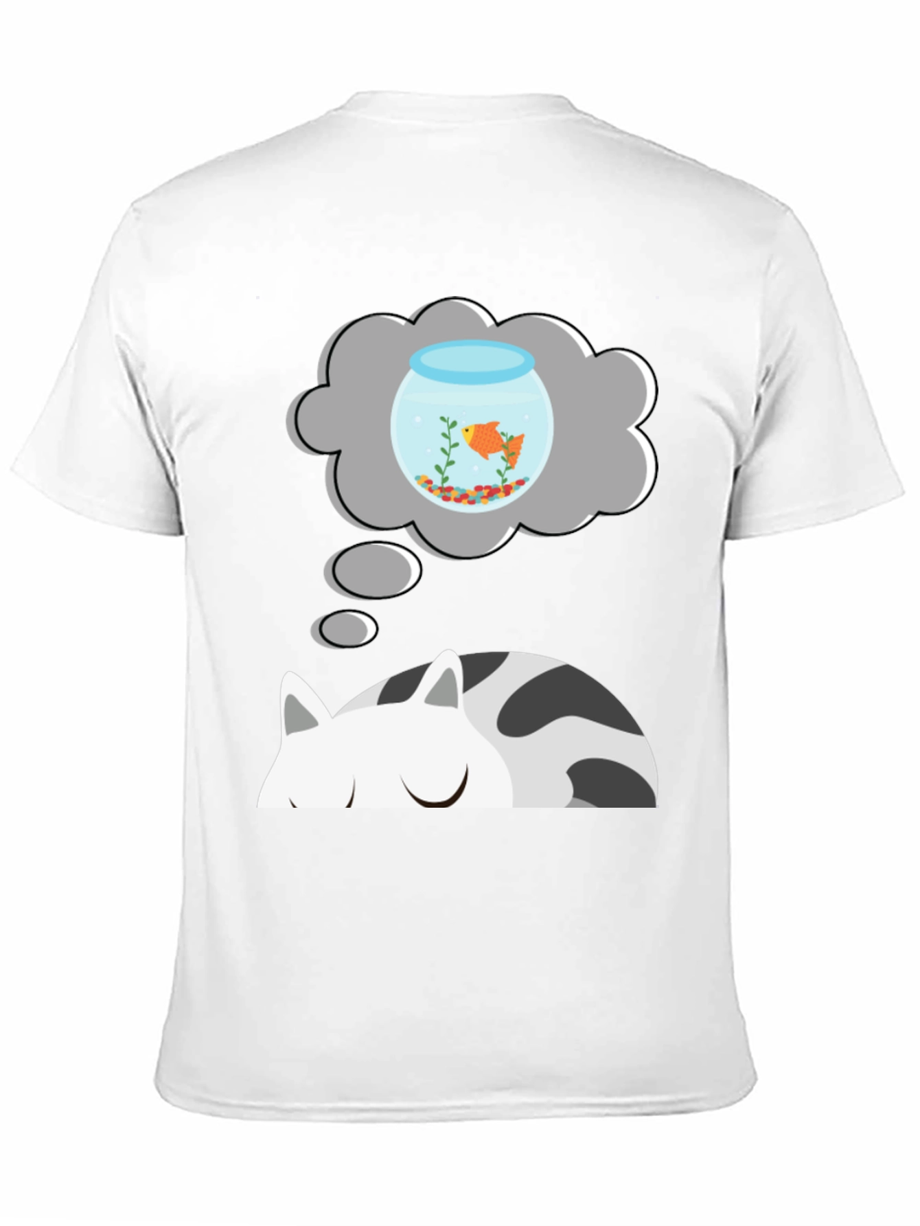 Cat Dreaming of Goldfish T-Shirt
