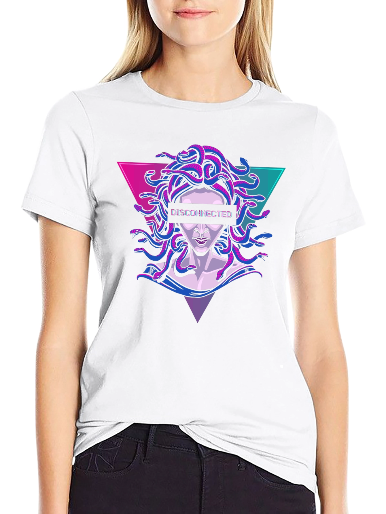 Disconnected Medusa Graphic Tee - Stylish & Unique