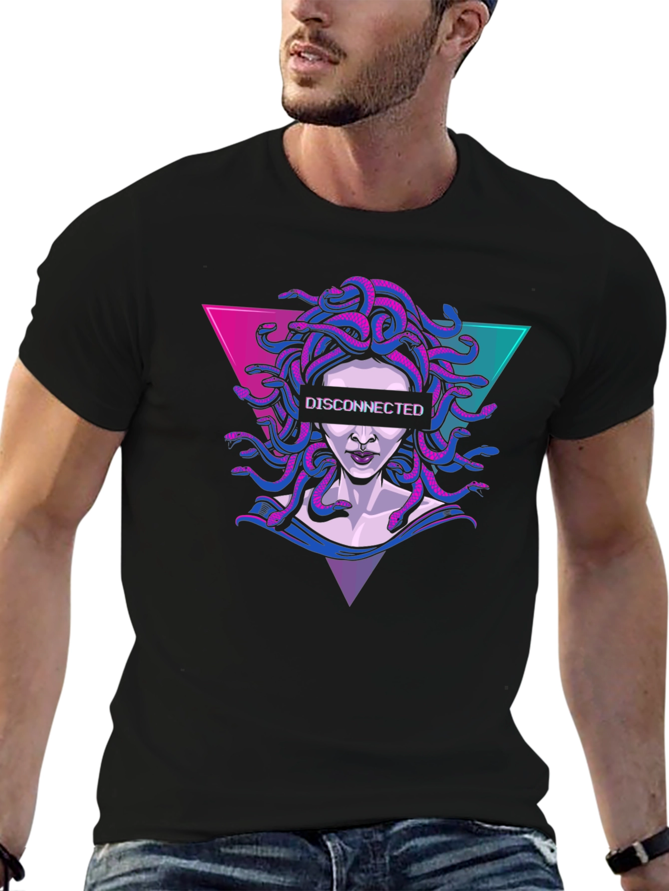 Disconnected Medusa Graphic Tee - Stylish & Unique