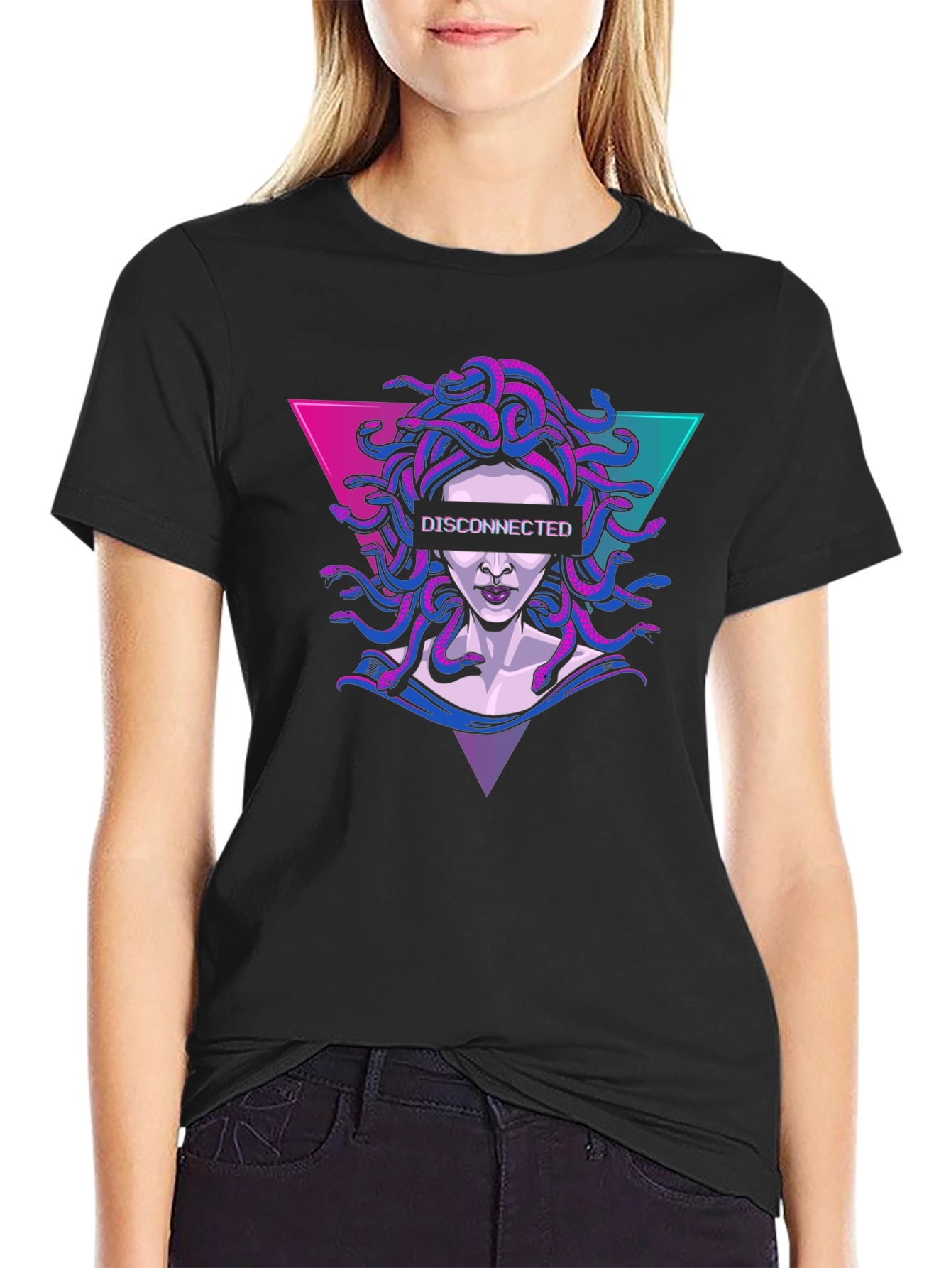 Disconnected Medusa Graphic Tee - Stylish & Unique