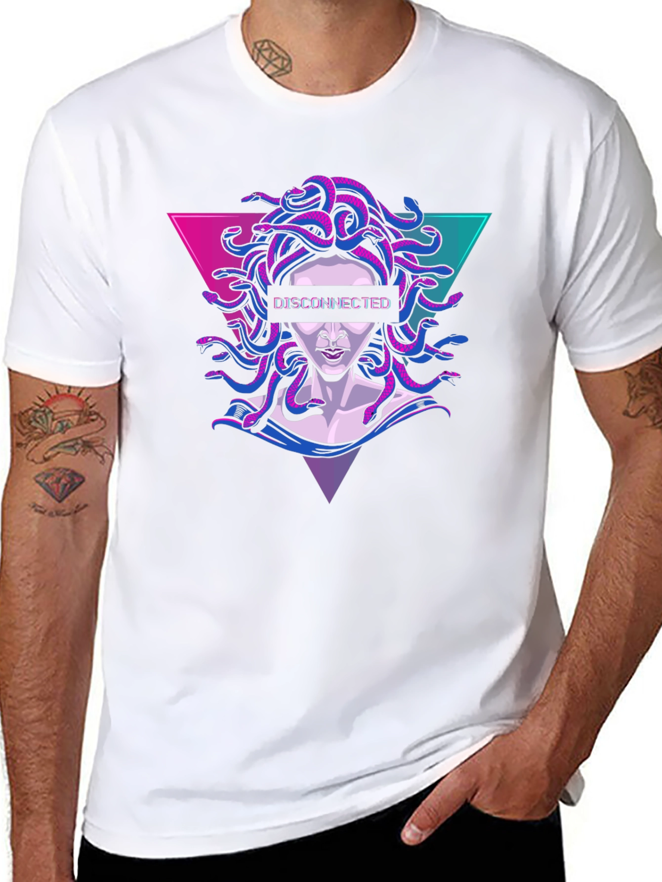 Disconnected Medusa Graphic Tee - Stylish & Unique