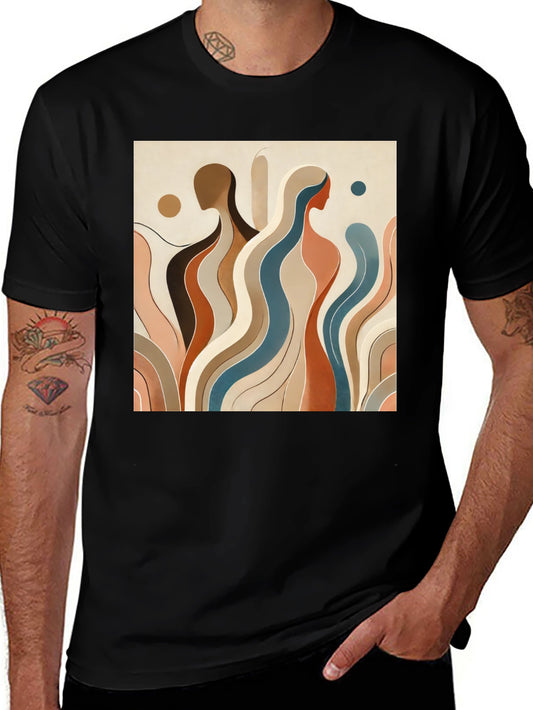 Abstract Art Tee - Stylish Graphic Print Shirt