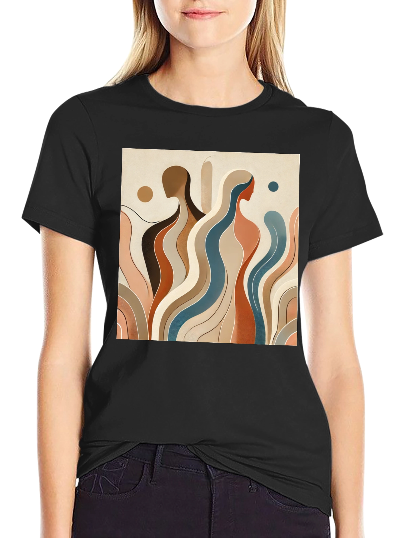 Abstract Art Tee - Stylish Graphic Print Shirt