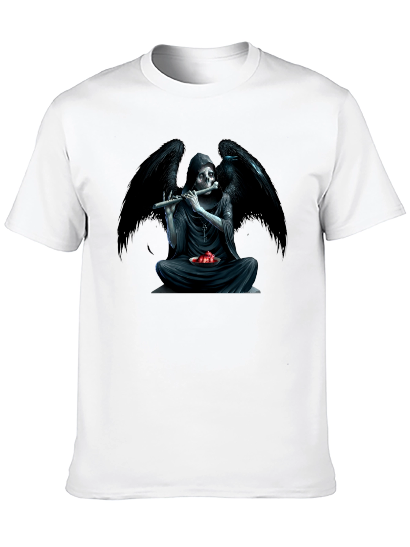 Grim Reaper Flute Graphic T-Shirt