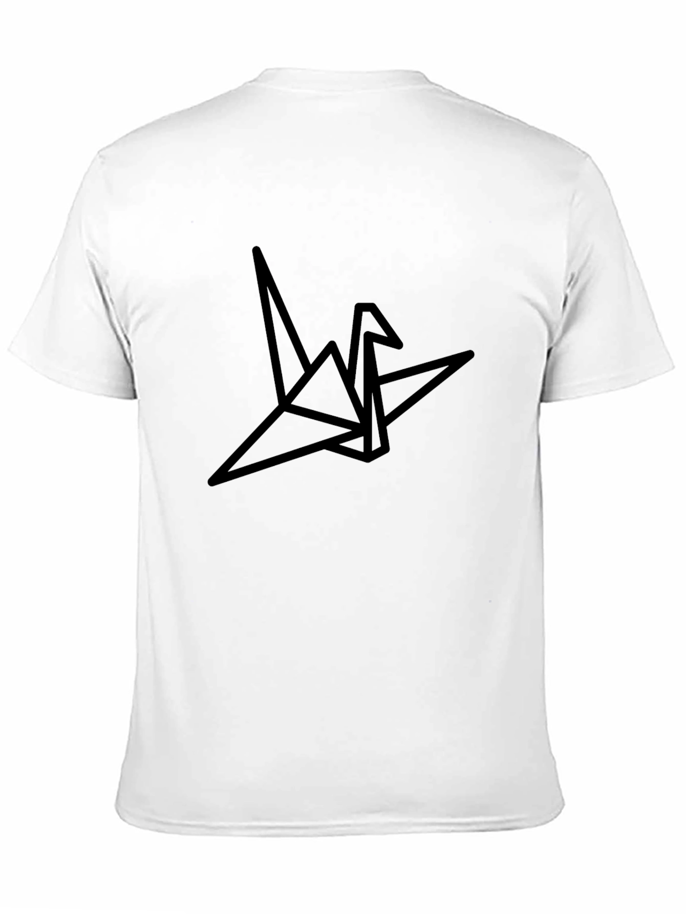 Origami Crane Graphic Tee - Stylish Black T-Shirt