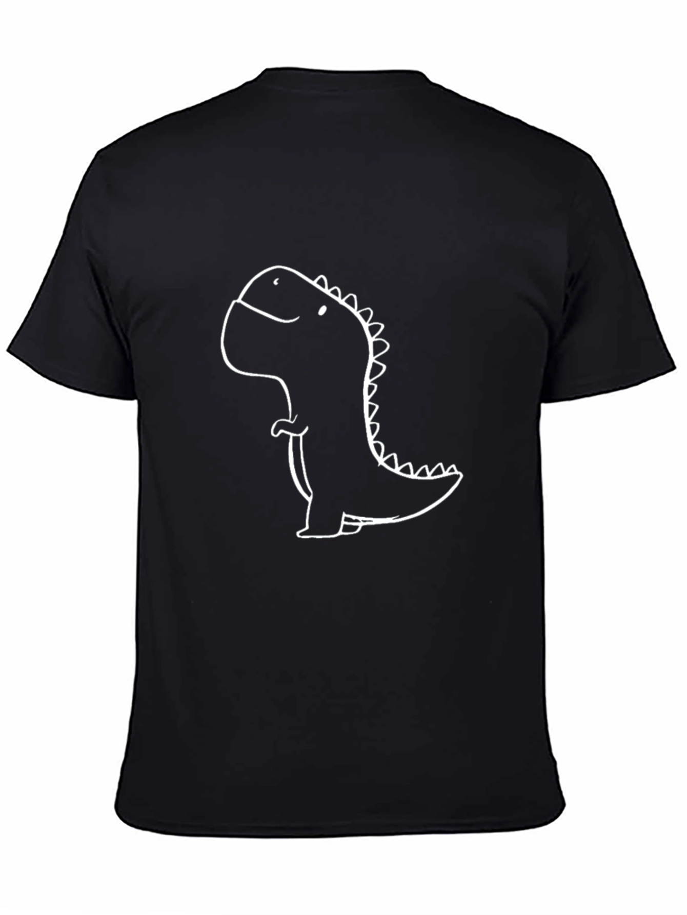 Cute Dinosaur Graphic T-Shirt - Black