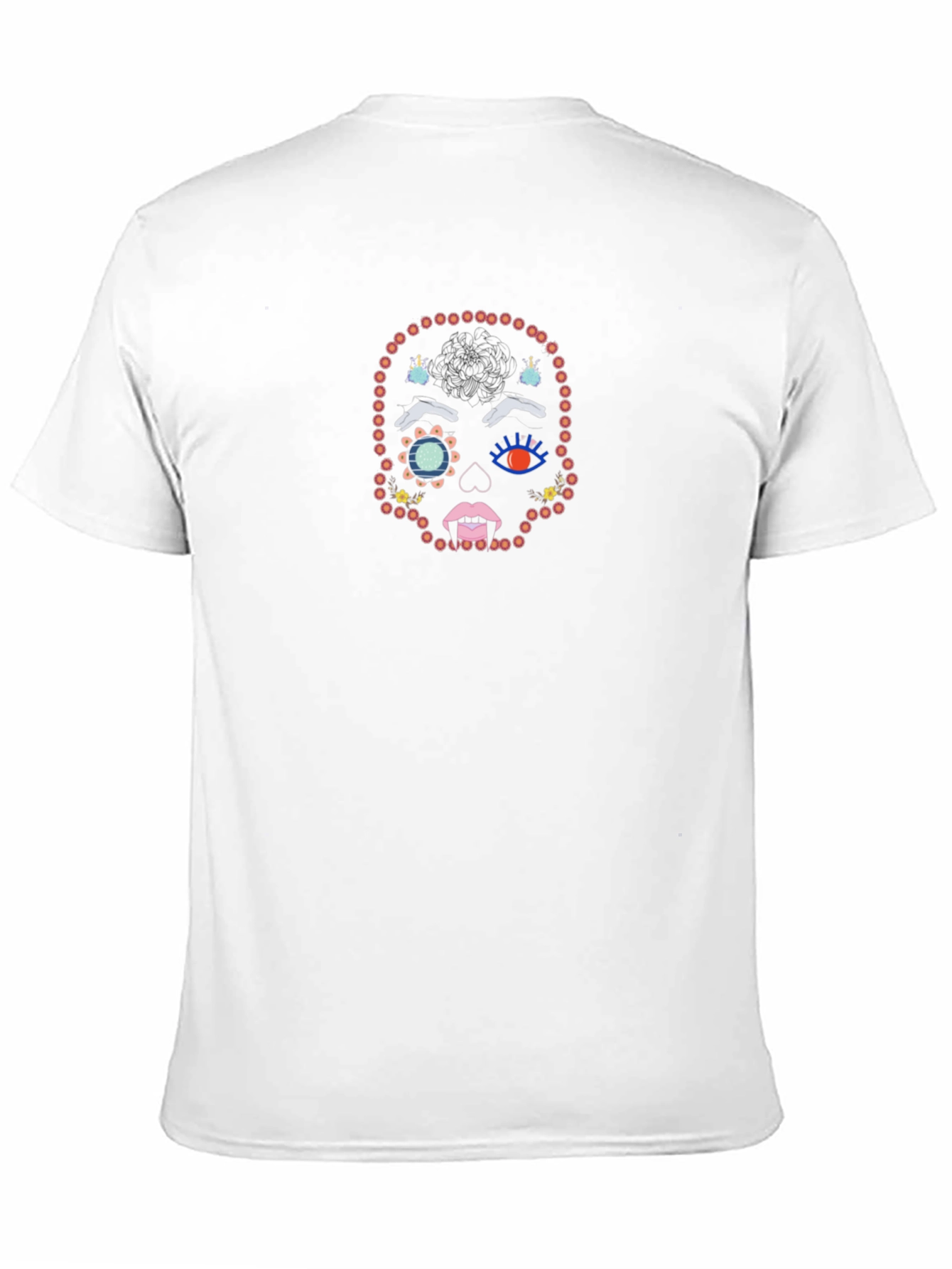 Sugar Skull Bead Graphic Black T-Shirt