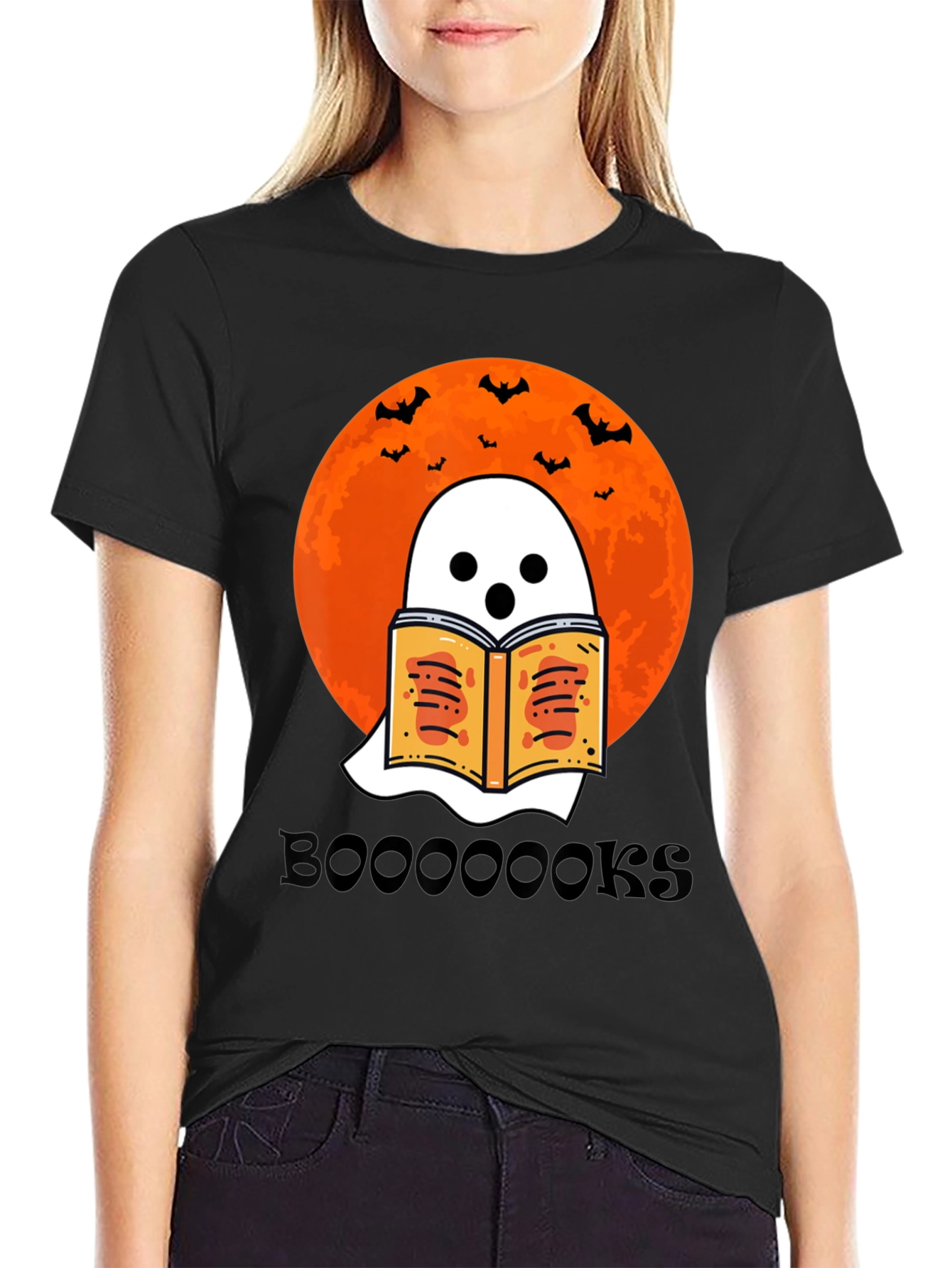Boo-ooks T-Shirt | Halloween Ghost Reading