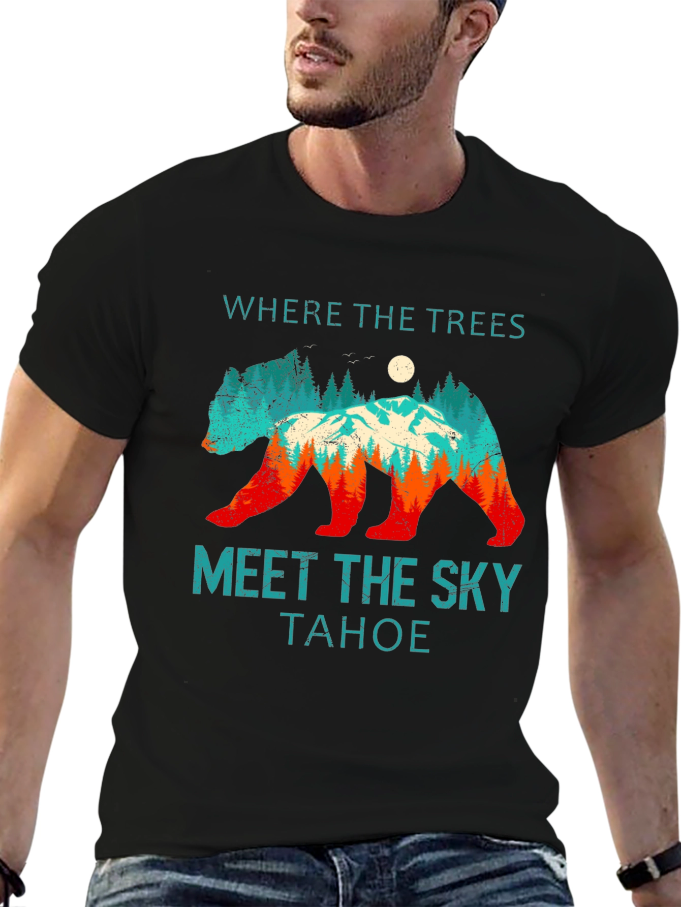 Tahoe Bear Graphic Tee - Nature Lovers Comfort
