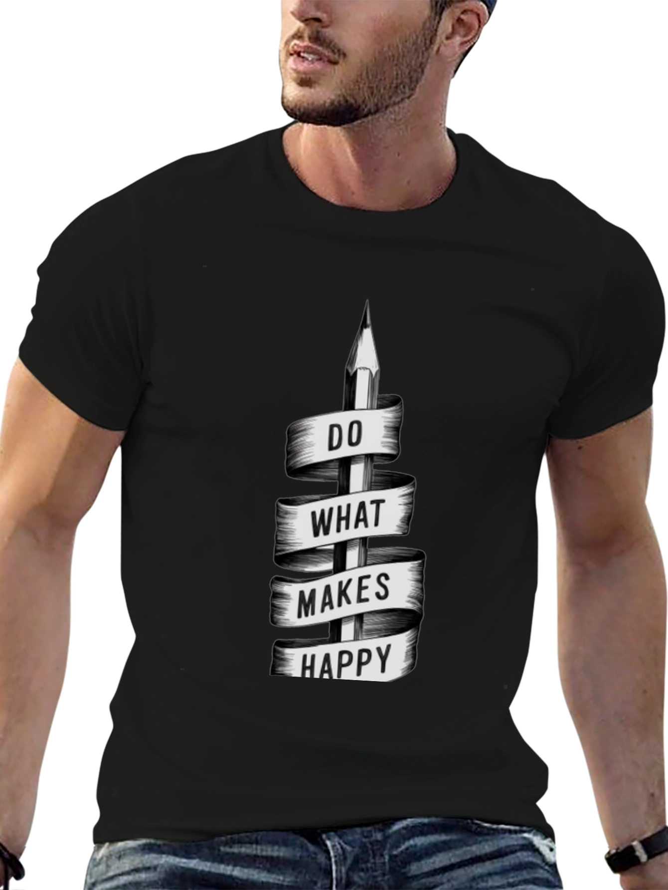 Inspirational Graphic Tee - Do What Makes Happy