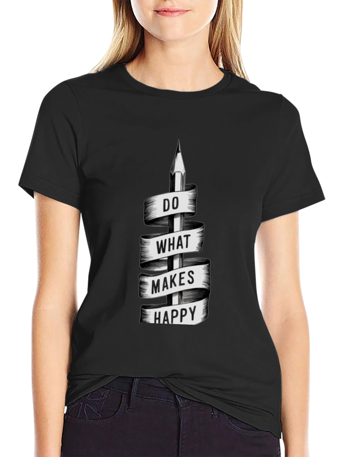 Inspirational Graphic Tee - Do What Makes Happy