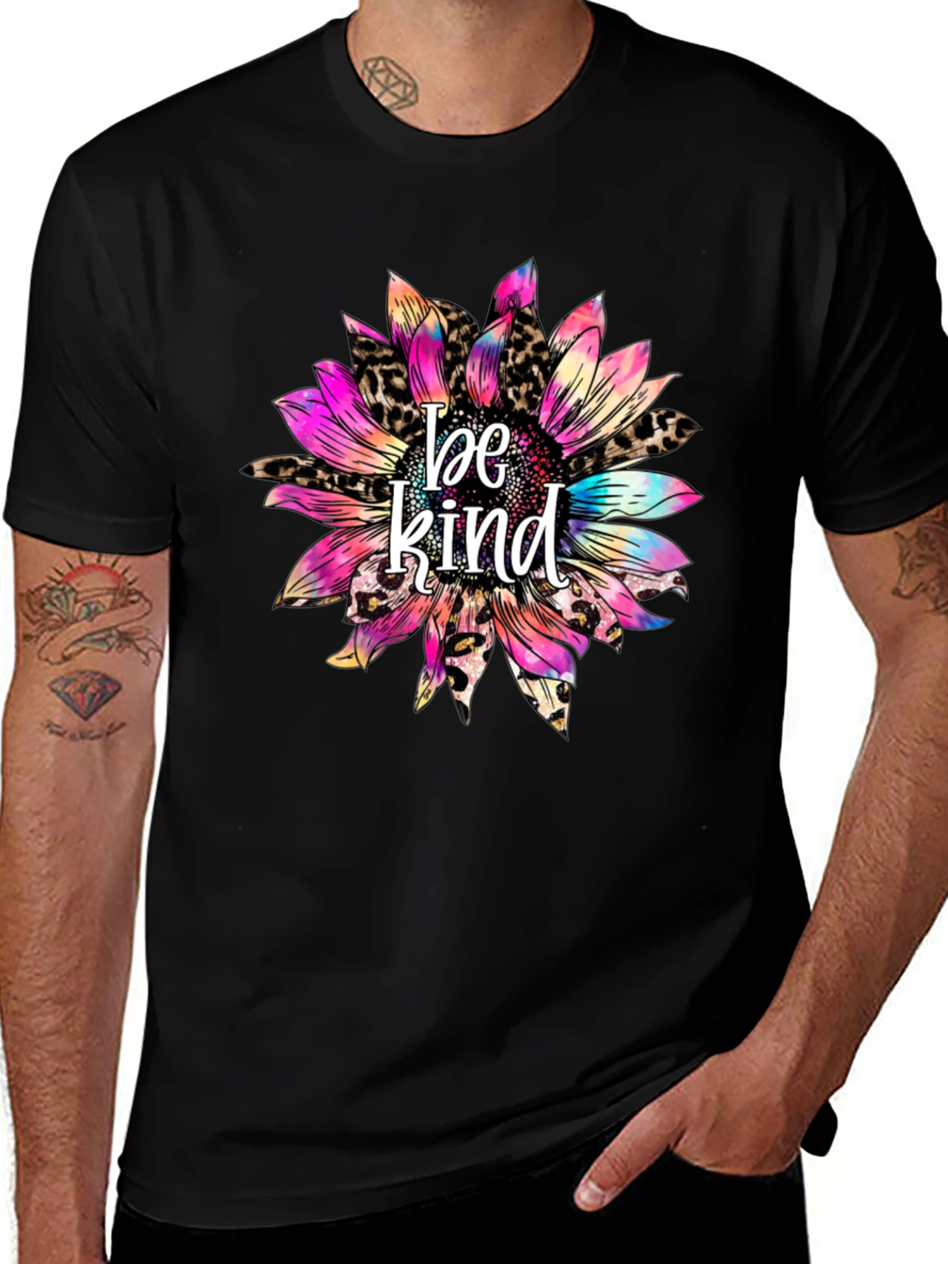 Be Kind Sunflower Graphic Tee - Trendy Comfort