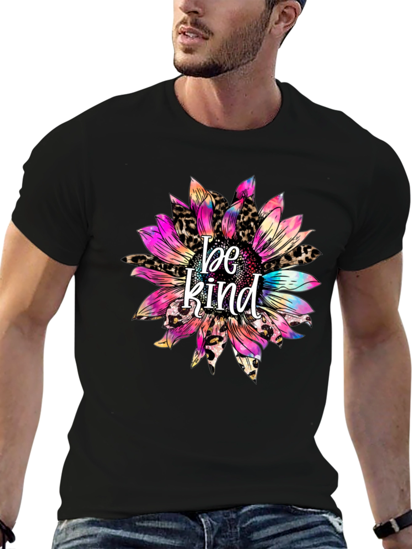 Be Kind Sunflower Graphic Tee - Trendy Comfort